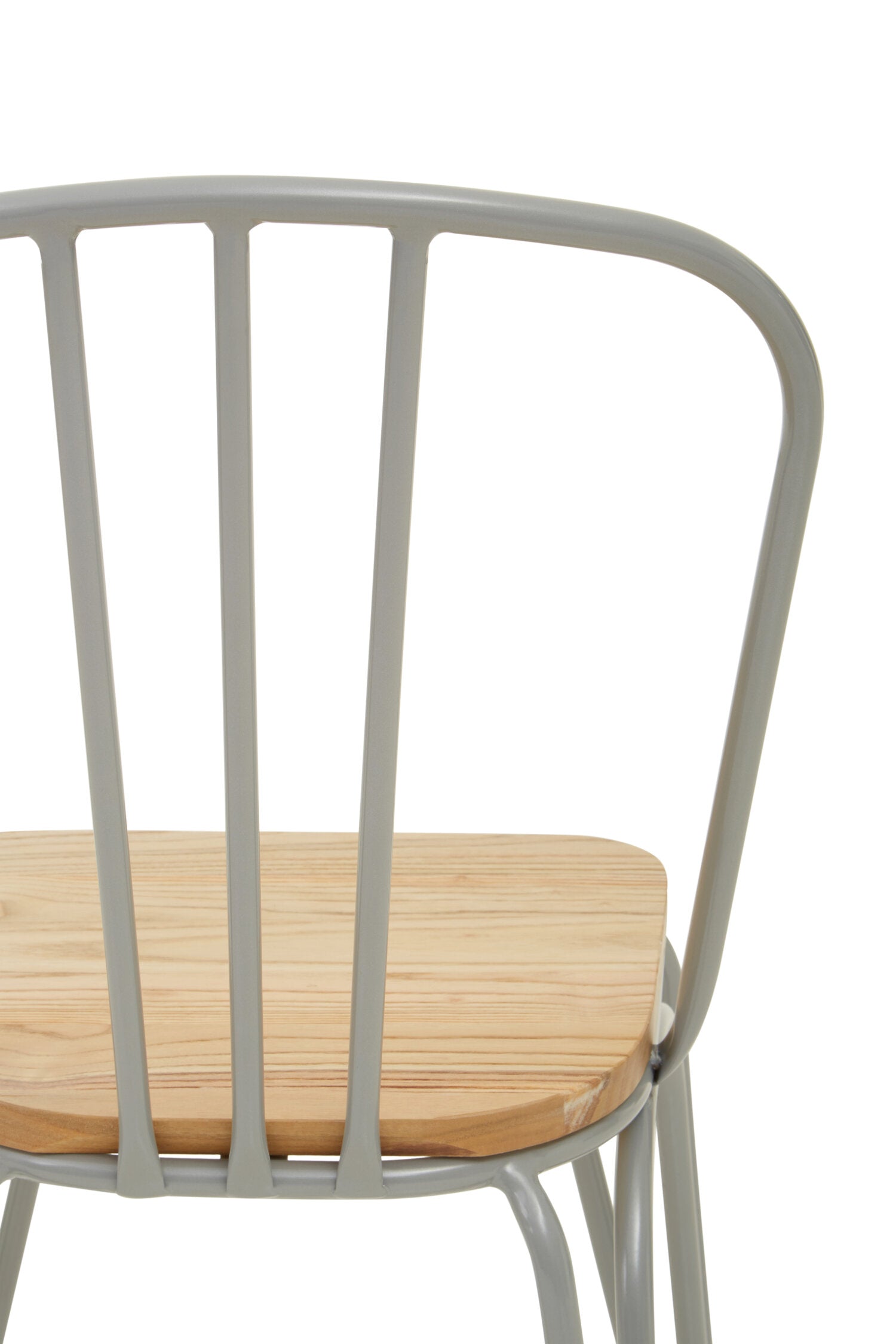 Salford Grey Metal and Elm Wood Dining Chair