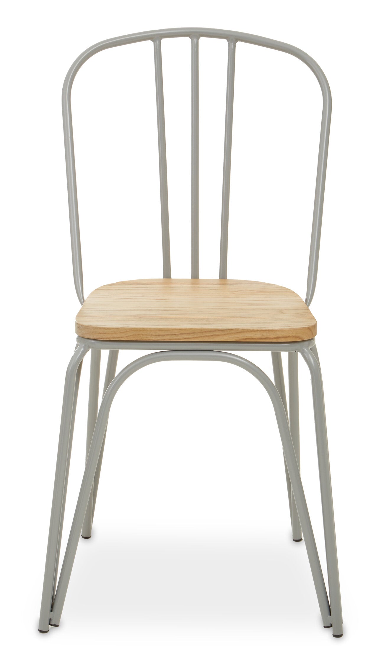 Salford Grey Metal and Elm Wood Dining Chair