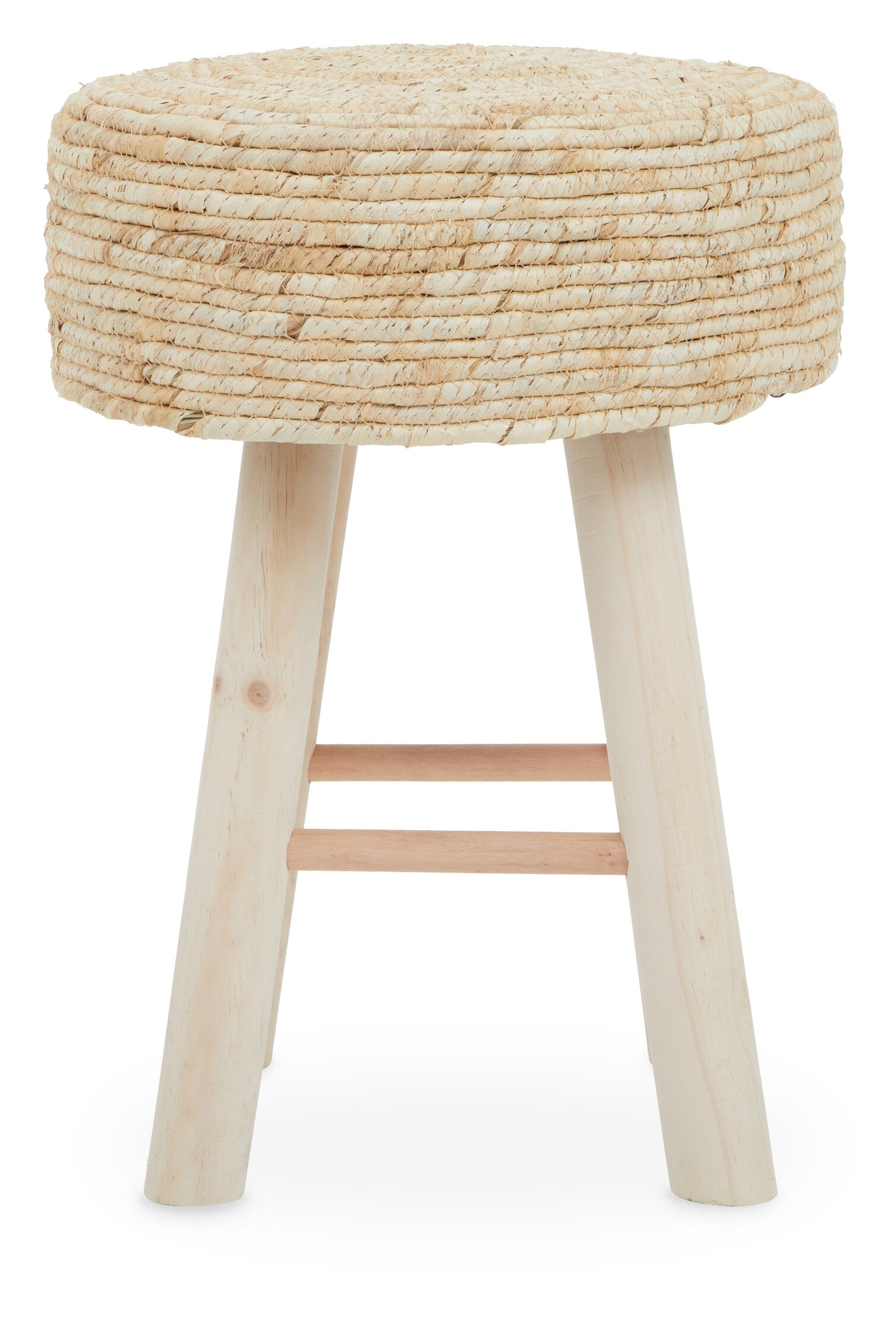 Natural Rope and Wood Low Stool - The Orchard Home and Gifts