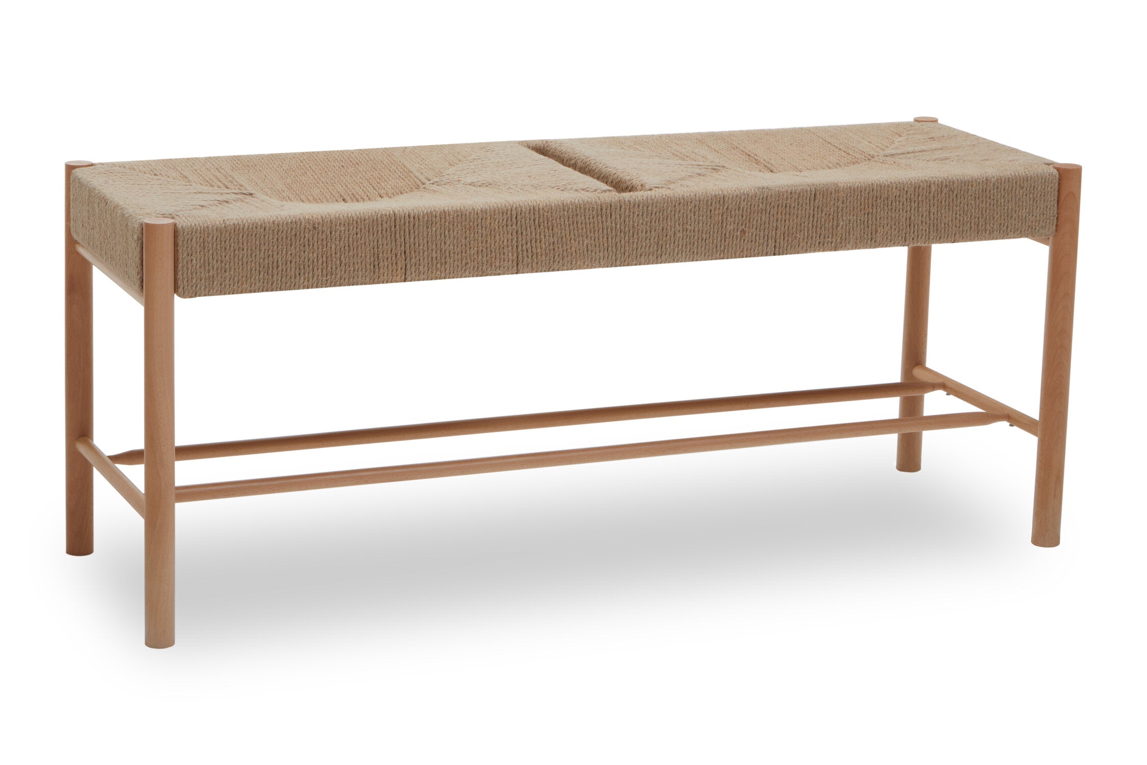 Naku Natural Rope and Beechwood Large Bench - The Orchard Home and Gifts
