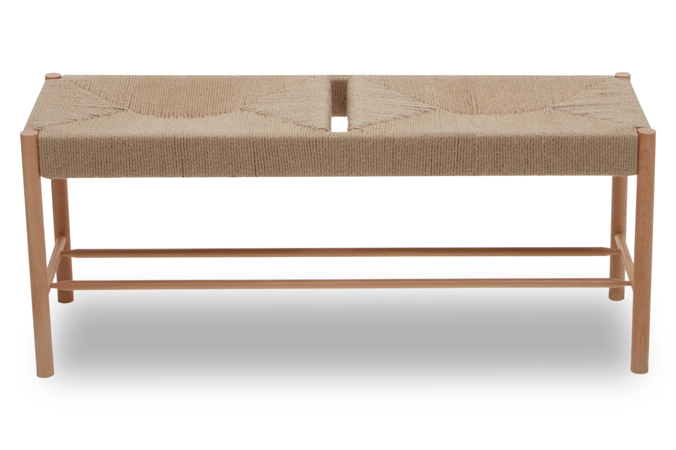 Naku Natural Rope and Beechwood Large Bench - The Orchard Home and Gifts