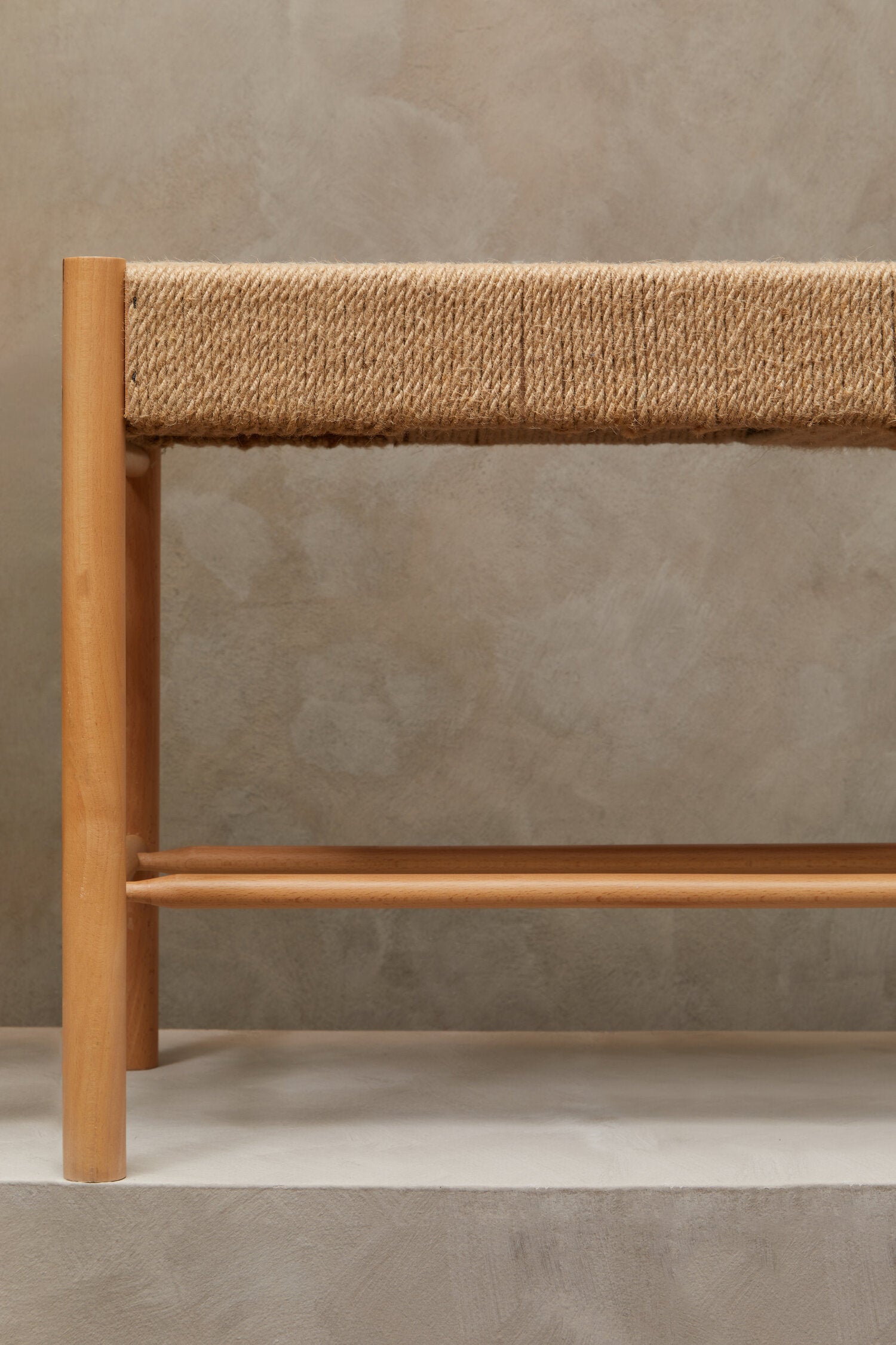 Naku Natural Rope and Beechwood Large Bench - The Orchard Home and Gifts