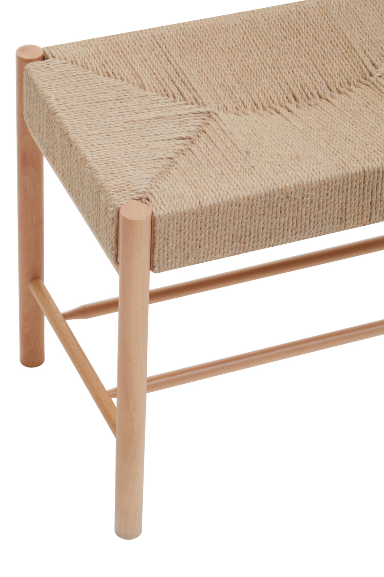 Naku Natural Rope and Beechwood Large Bench - The Orchard Home and Gifts