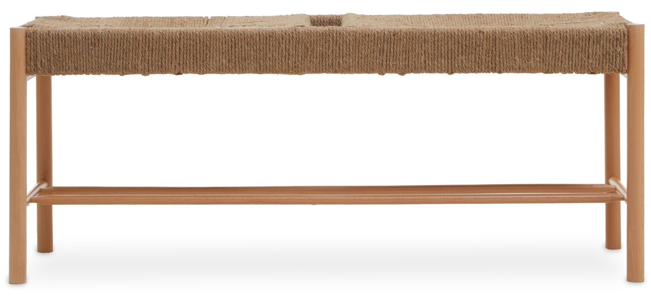 Naku Natural Rope and Beechwood Large Bench - The Orchard Home and Gifts