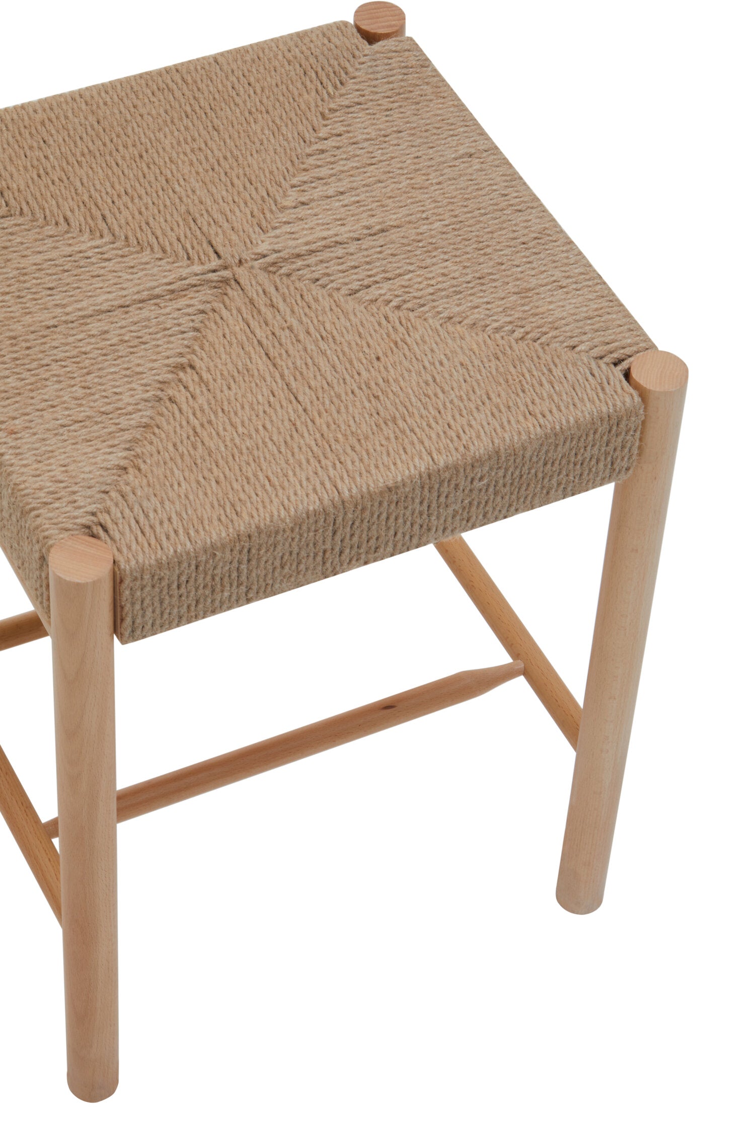 Naku Natural Rope and Beechwood Stool - The Orchard Home and Gifts