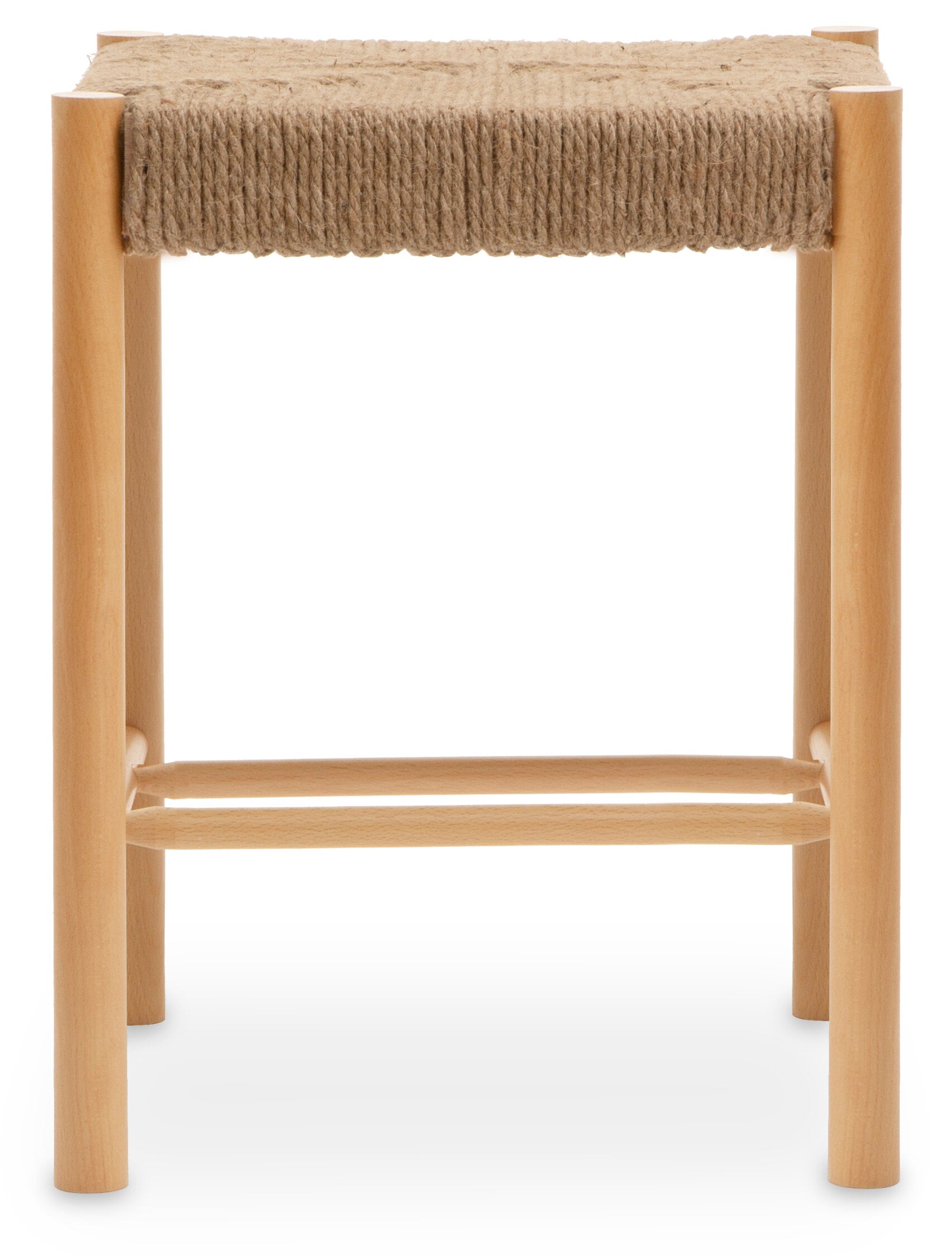 Naku Natural Rope and Beechwood Stool - The Orchard Home and Gifts