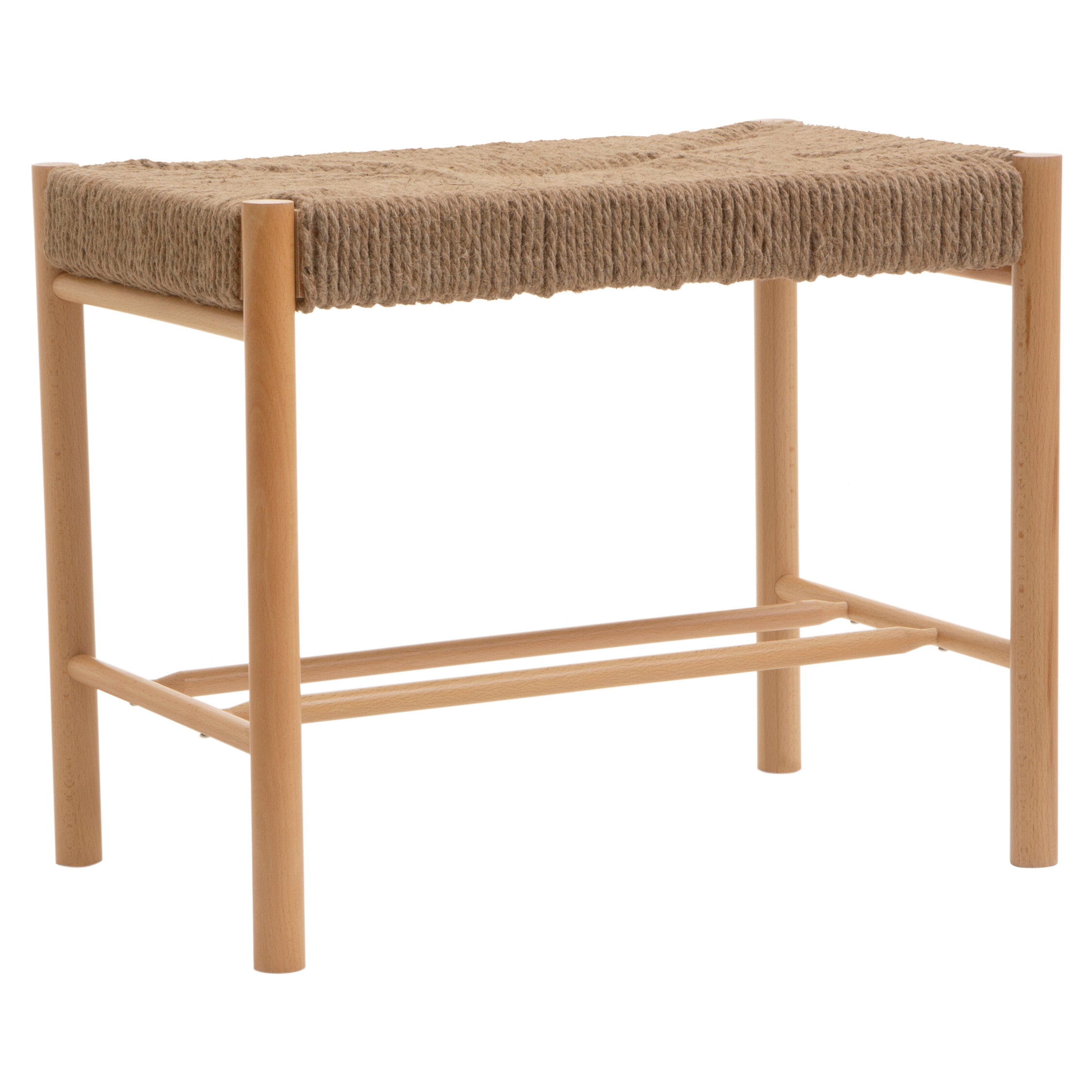 Naku Natural Rope and Wood Stool - The Orchard Home and Gifts