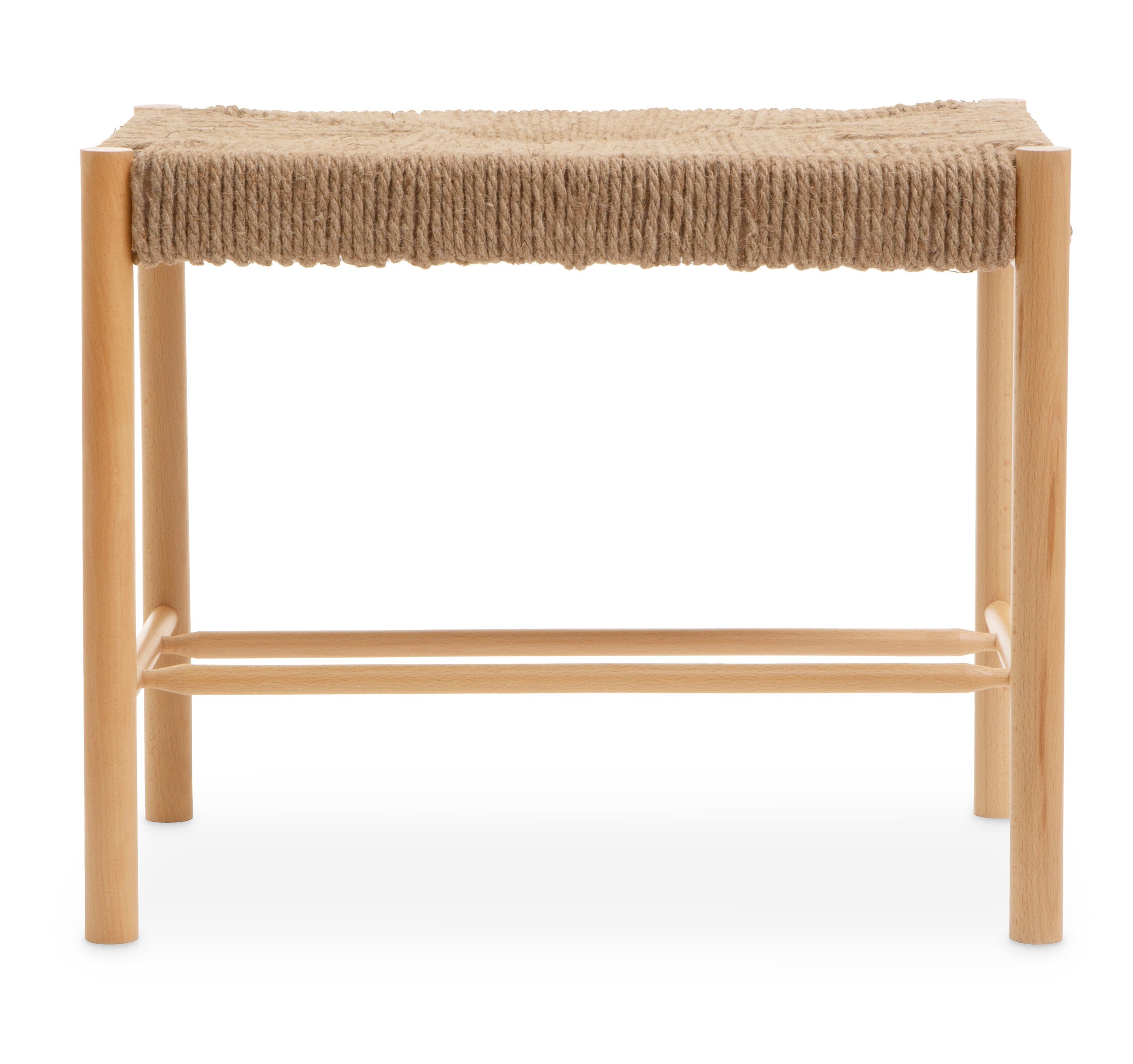 Naku Natural Rope and Wood Stool - The Orchard Home and Gifts