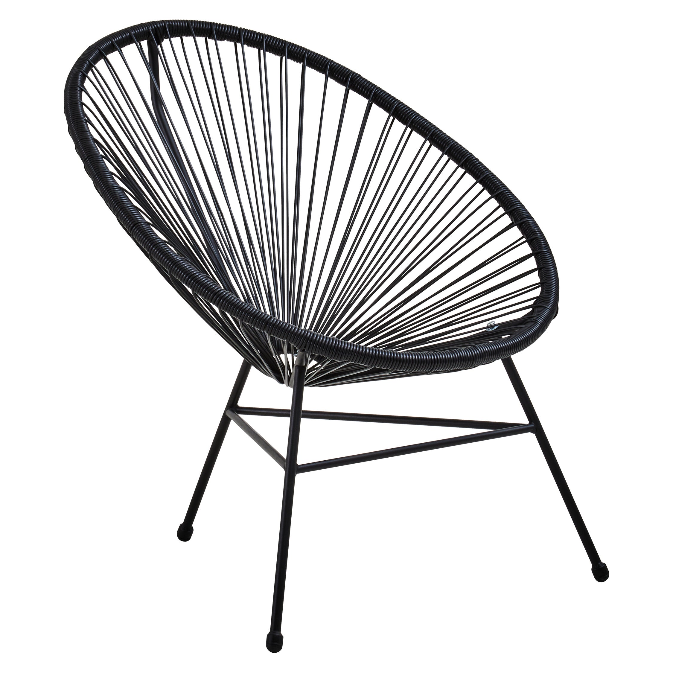 Curved Black Three Piece Garden Patio Set - The Orchard Home and Gifts