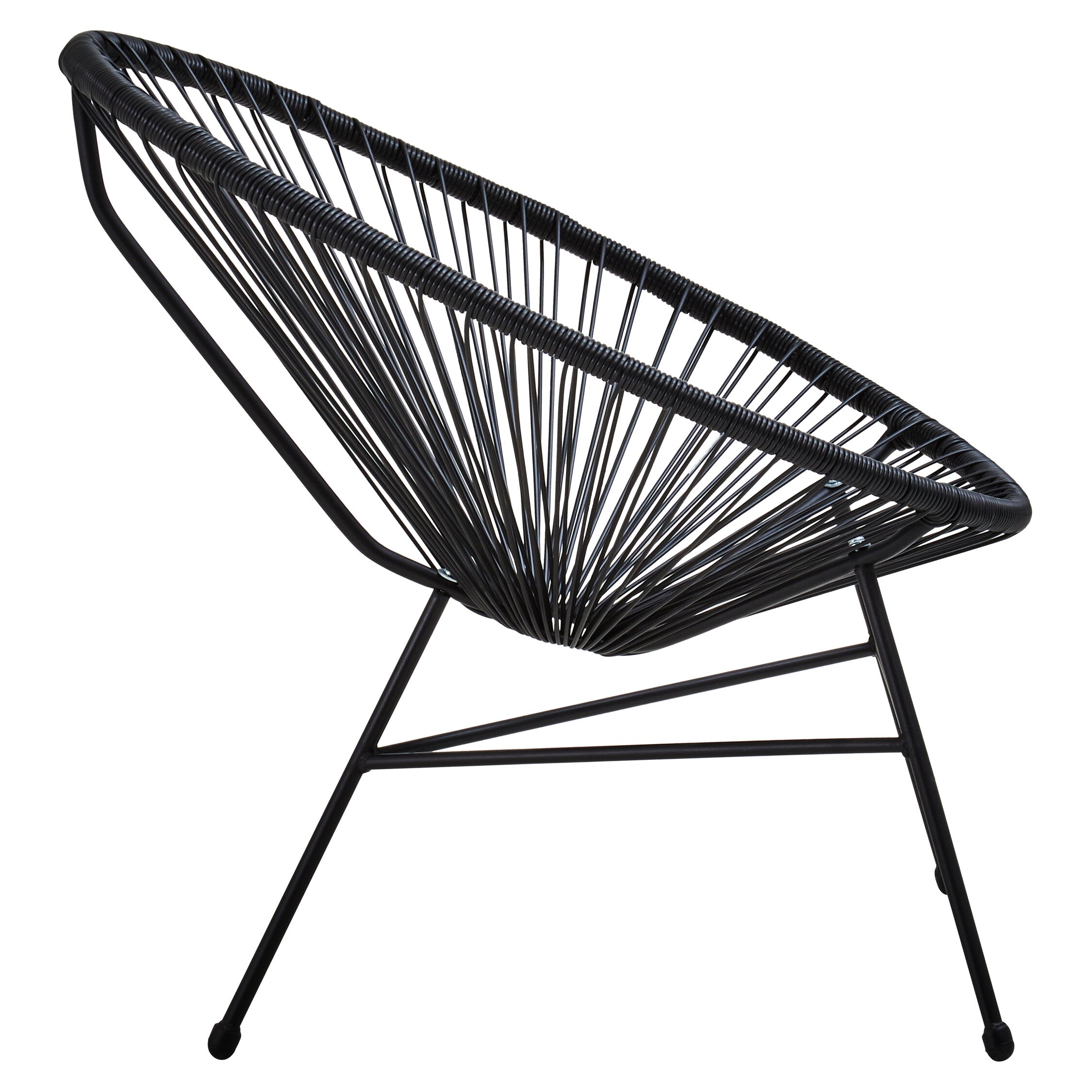Curved Black Three Piece Garden Patio Set - The Orchard Home and Gifts