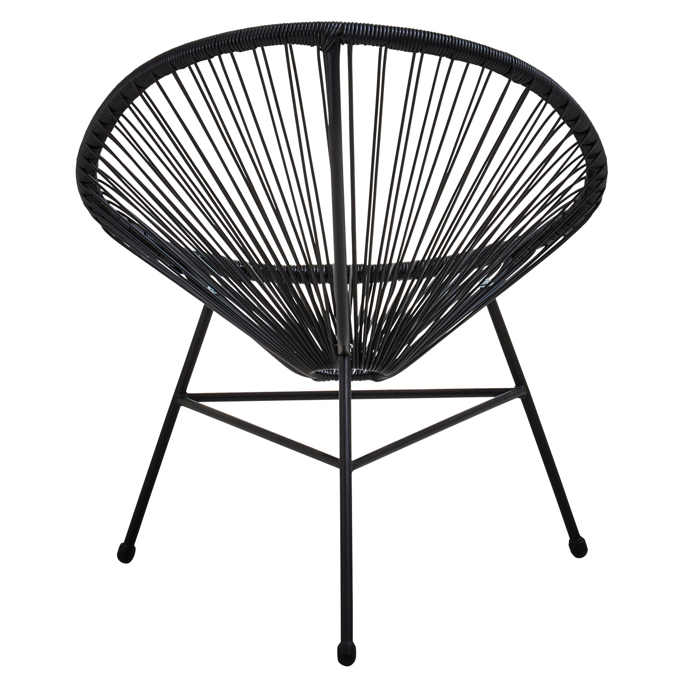 Curved Black Three Piece Garden Patio Set - The Orchard Home and Gifts