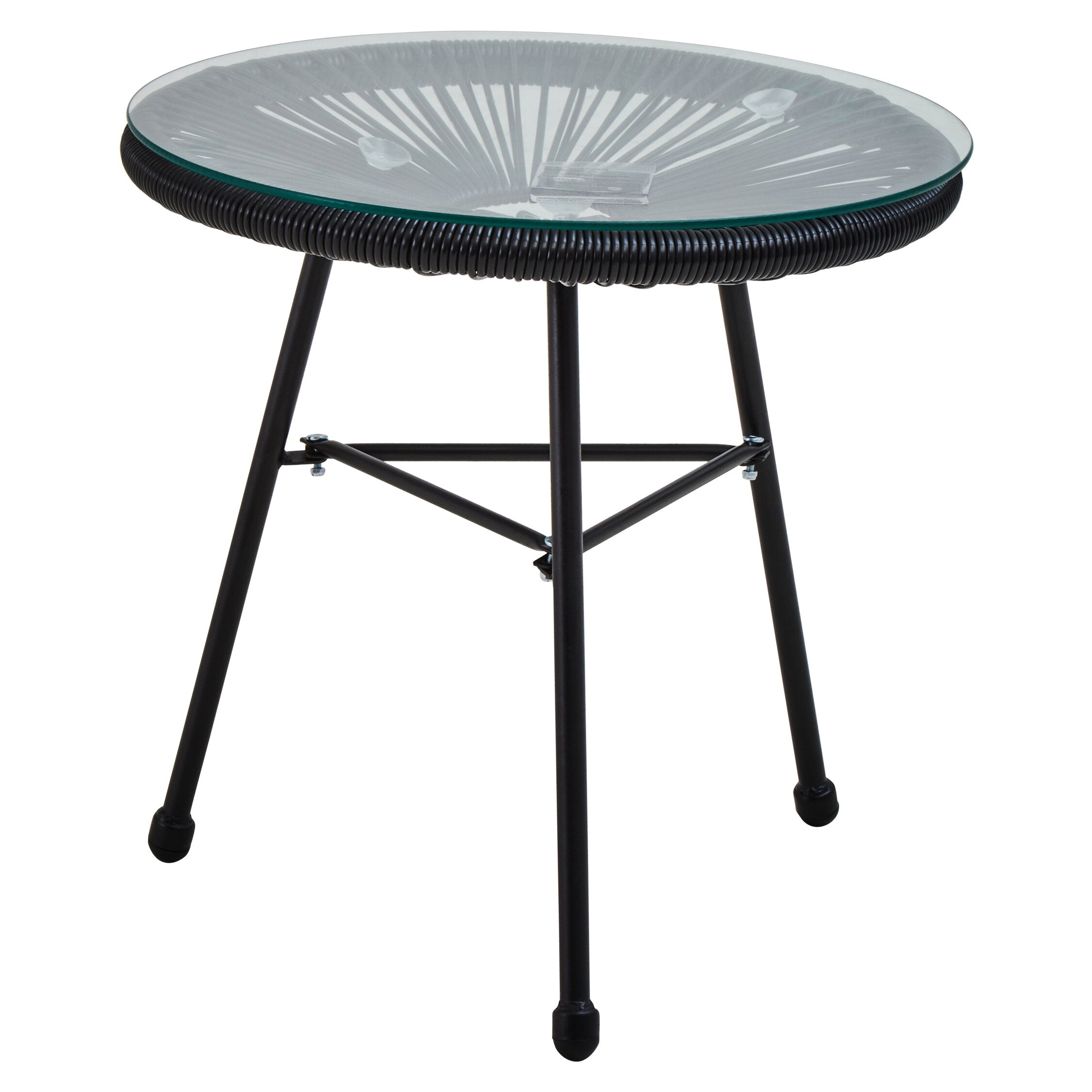 Curved Black Three Piece Garden Patio Set - The Orchard Home and Gifts
