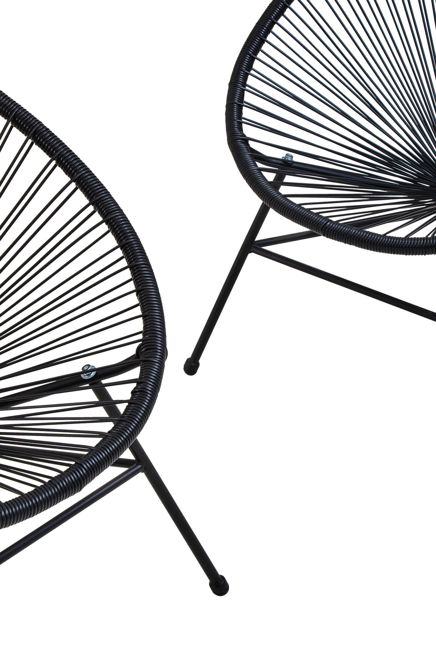 Curved Black Three Piece Garden Patio Set - The Orchard Home and Gifts
