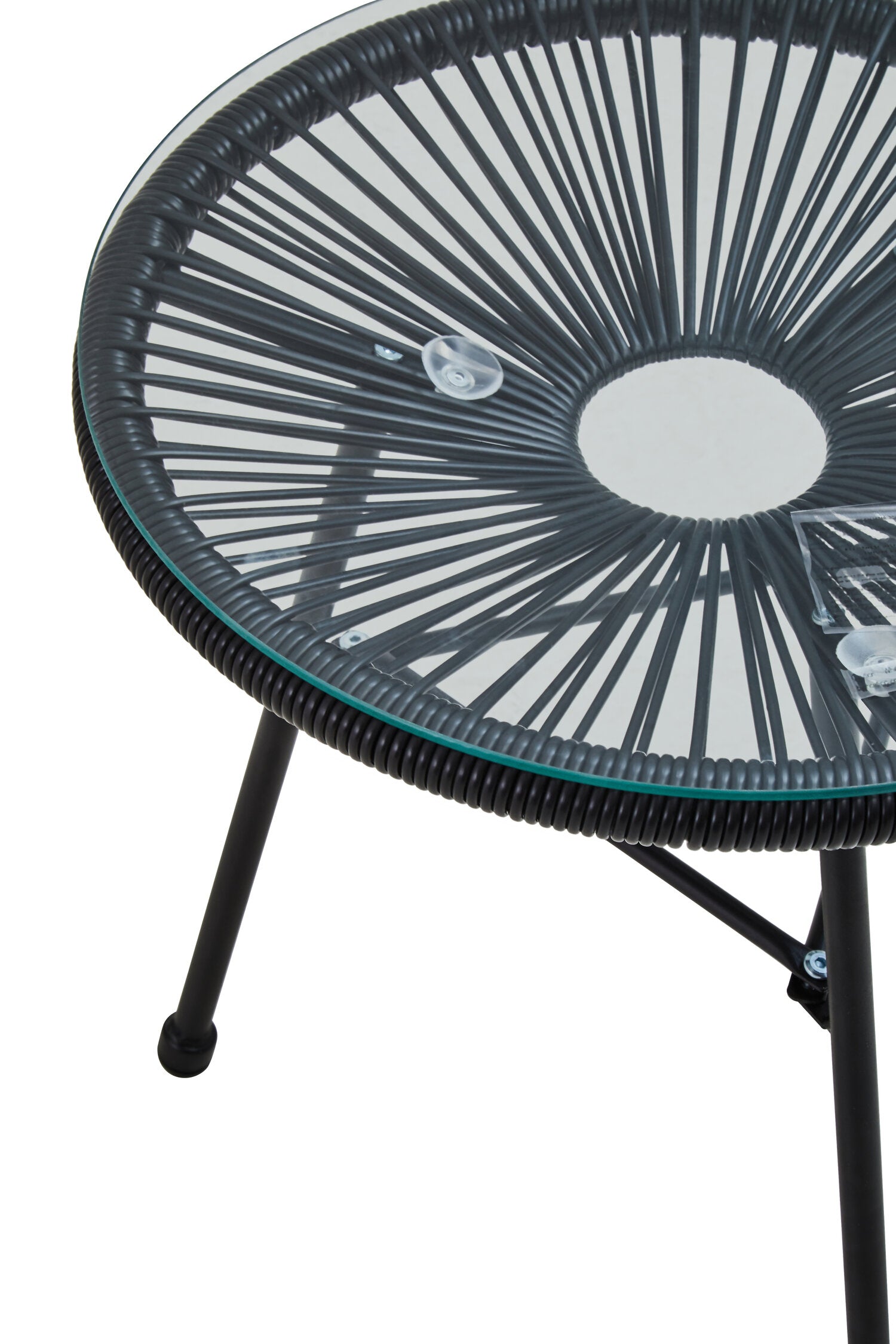 Curved Black Three Piece Garden Patio Set - The Orchard Home and Gifts