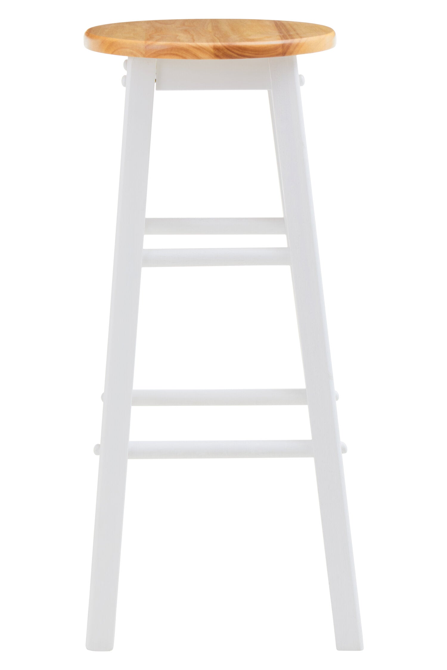 White and Natural Wood Kitchen Bar Stool - The Orchard Home and Gifts