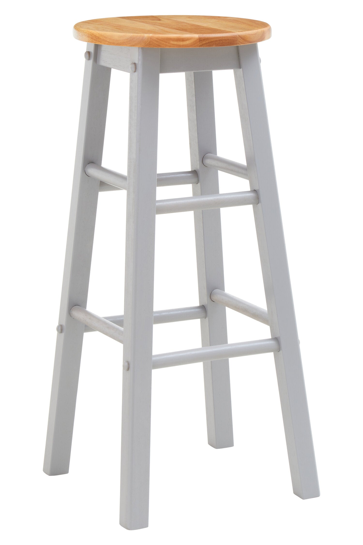 Grey and Natural Wood Kitchen Bar Stool - The Orchard Home and Gifts