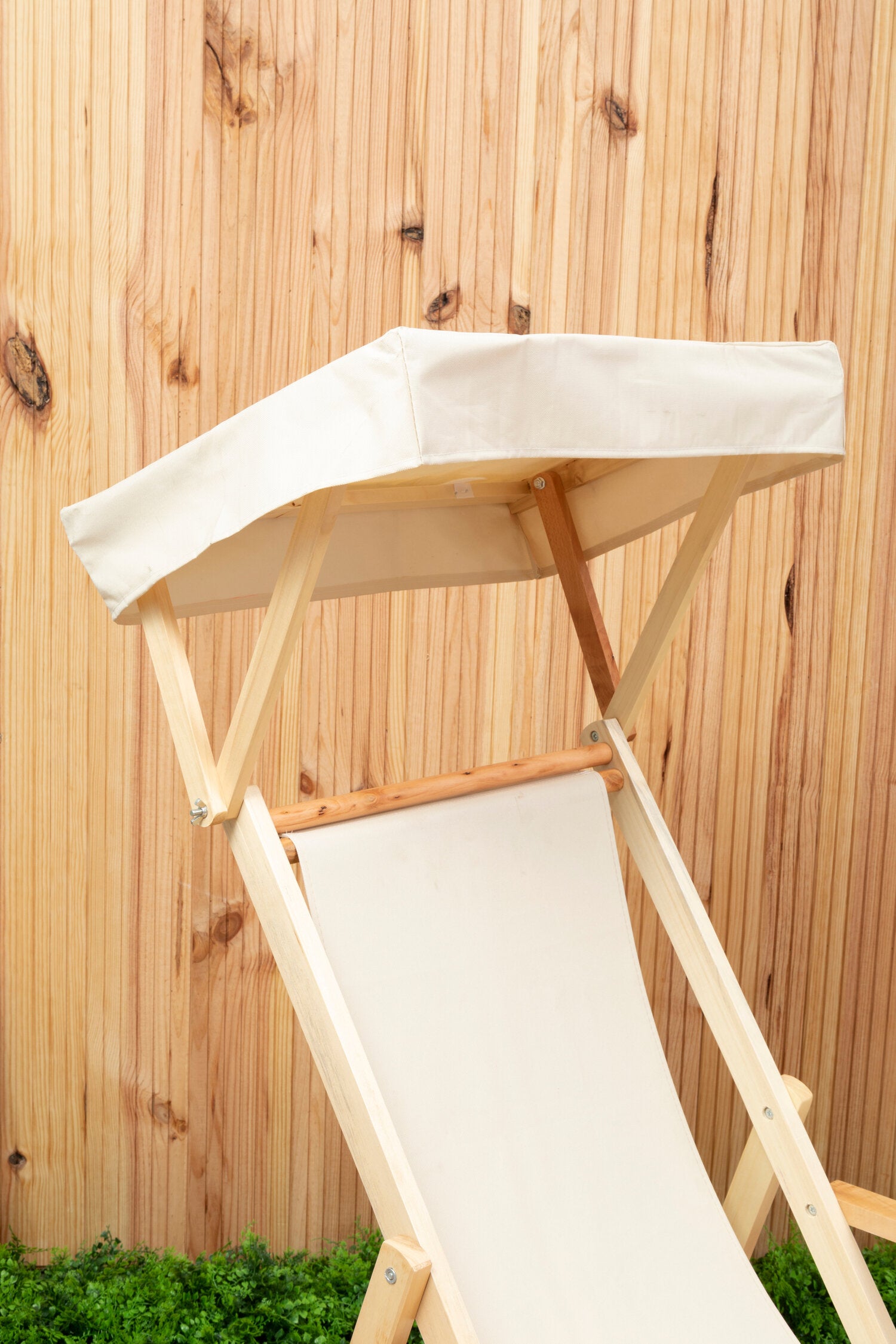 Hampton Cream Wooden Lounger - The Orchard Home and Gifts