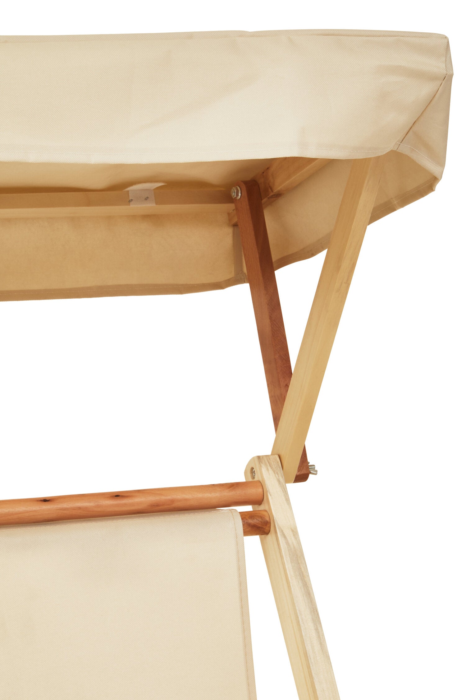 Hampton Cream Wooden Lounger - The Orchard Home and Gifts