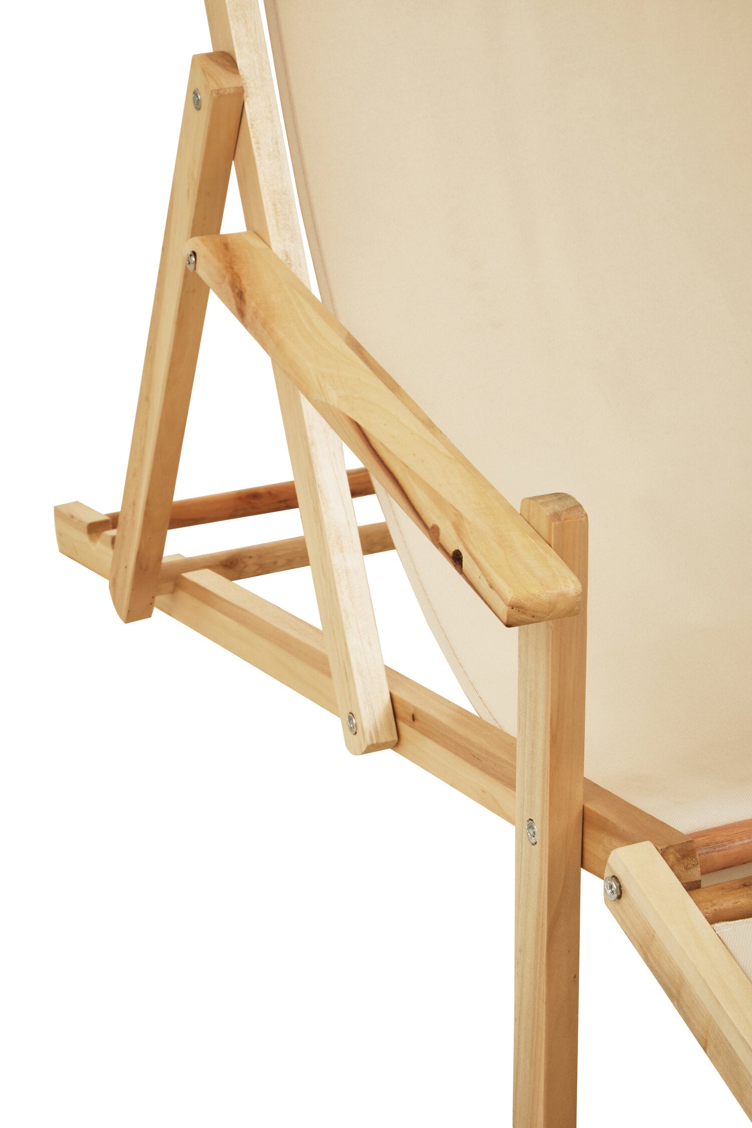 Hampton Cream Wooden Lounger - The Orchard Home and Gifts