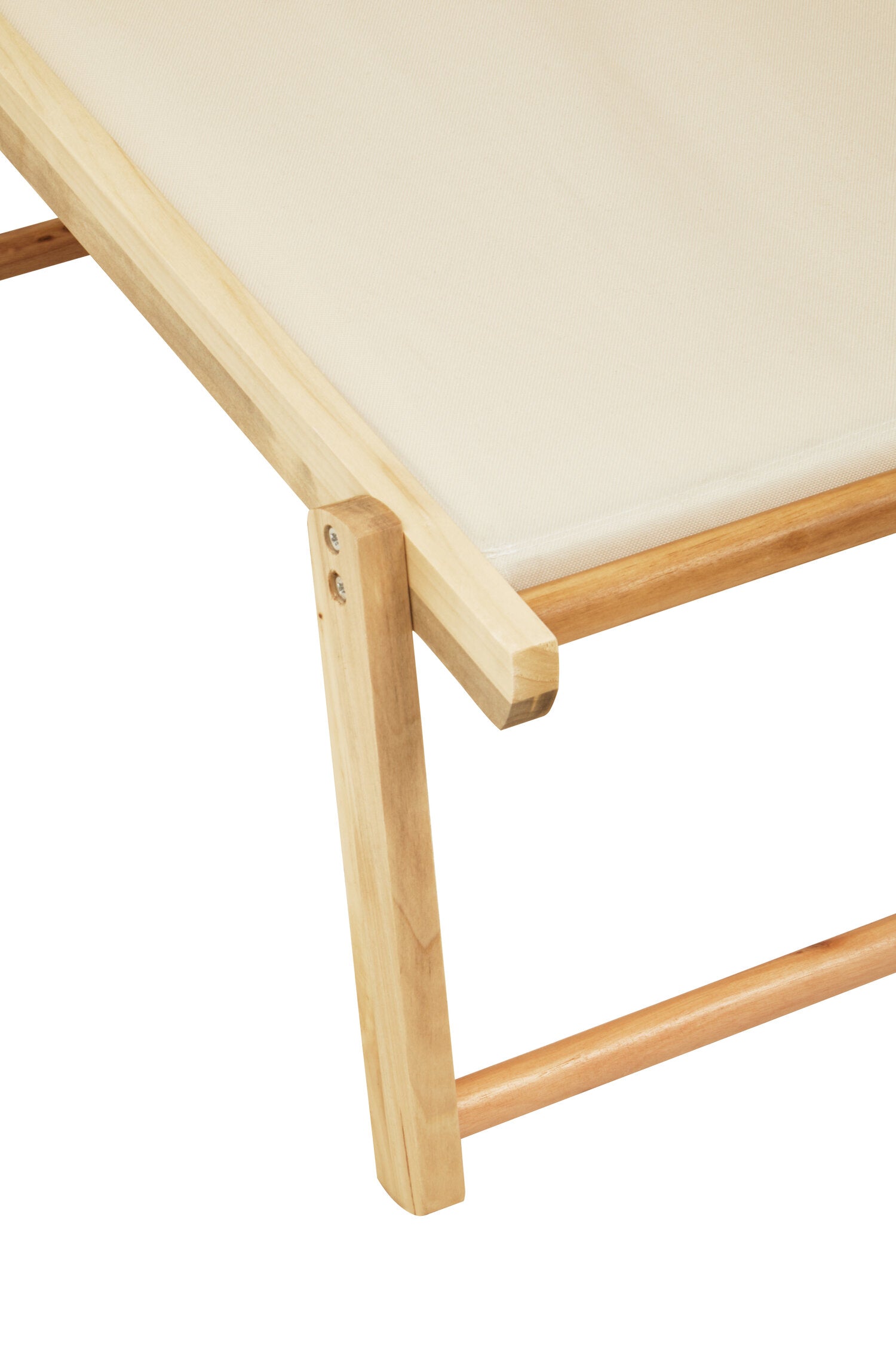 Hampton Cream Wooden Lounger - The Orchard Home and Gifts
