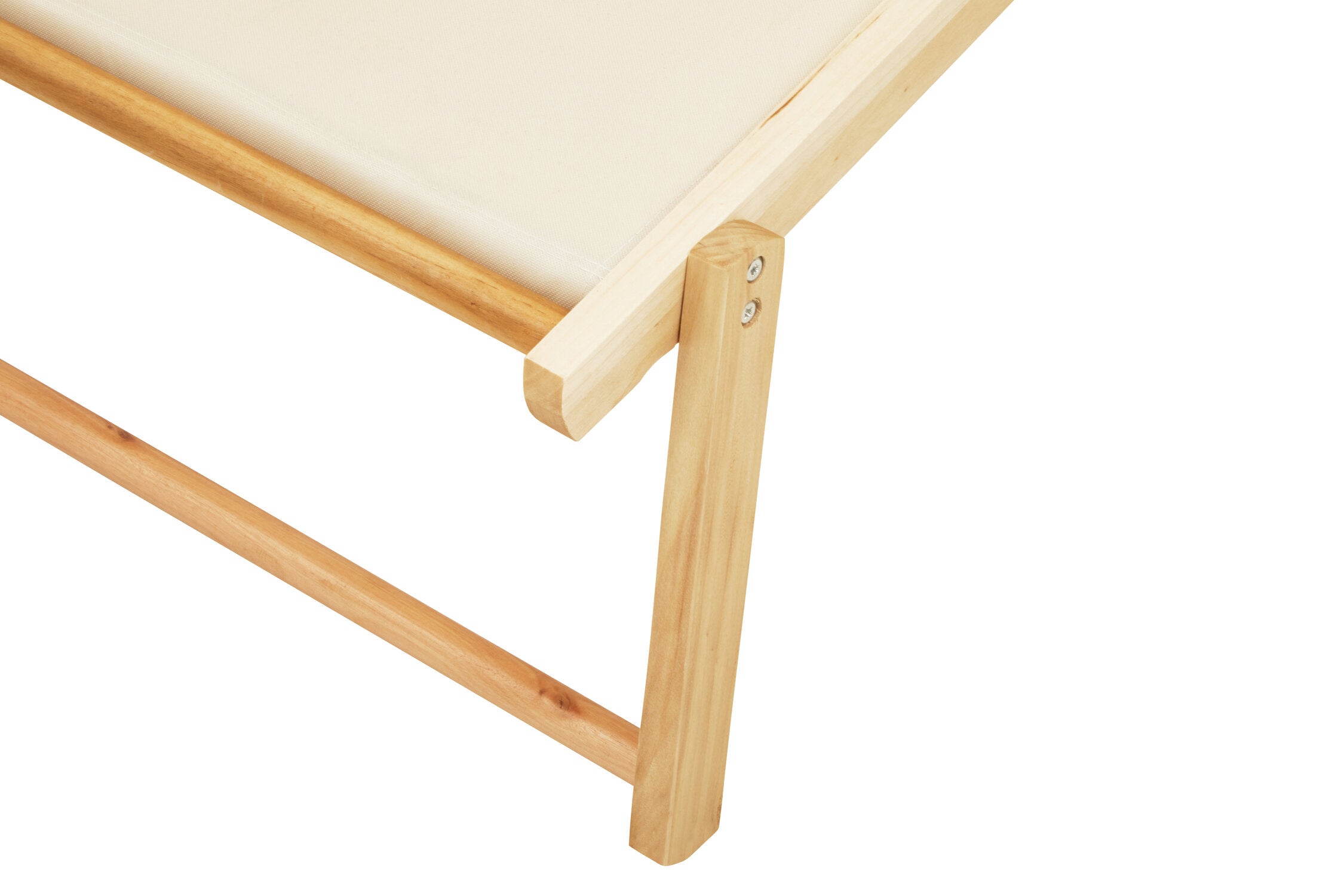 Hampton Cream Wooden Lounger - The Orchard Home and Gifts