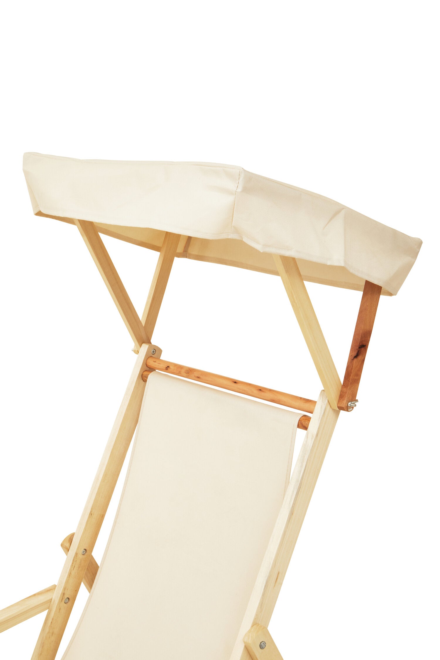 Hampton Cream Wooden Lounger - The Orchard Home and Gifts