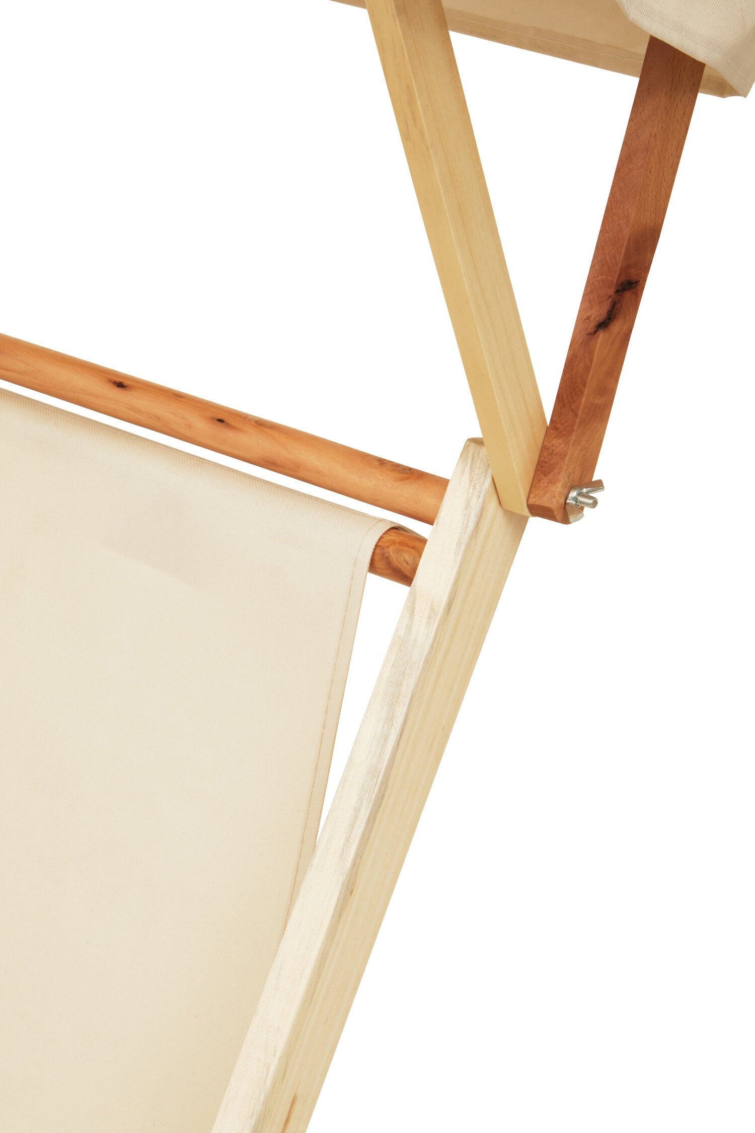 Hampton Cream Wooden Lounger - The Orchard Home and Gifts