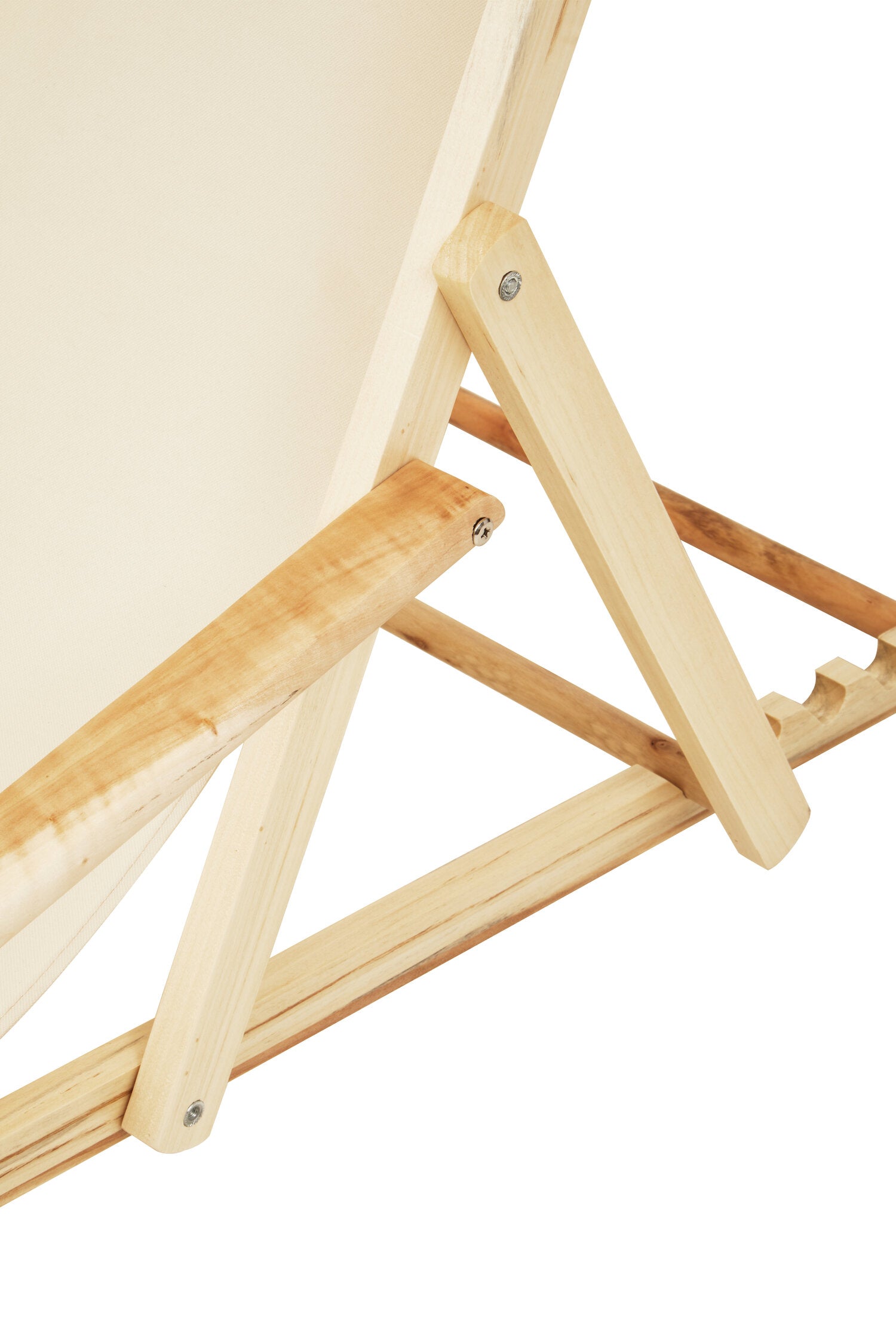 Hampton Cream Wooden Lounger - The Orchard Home and Gifts