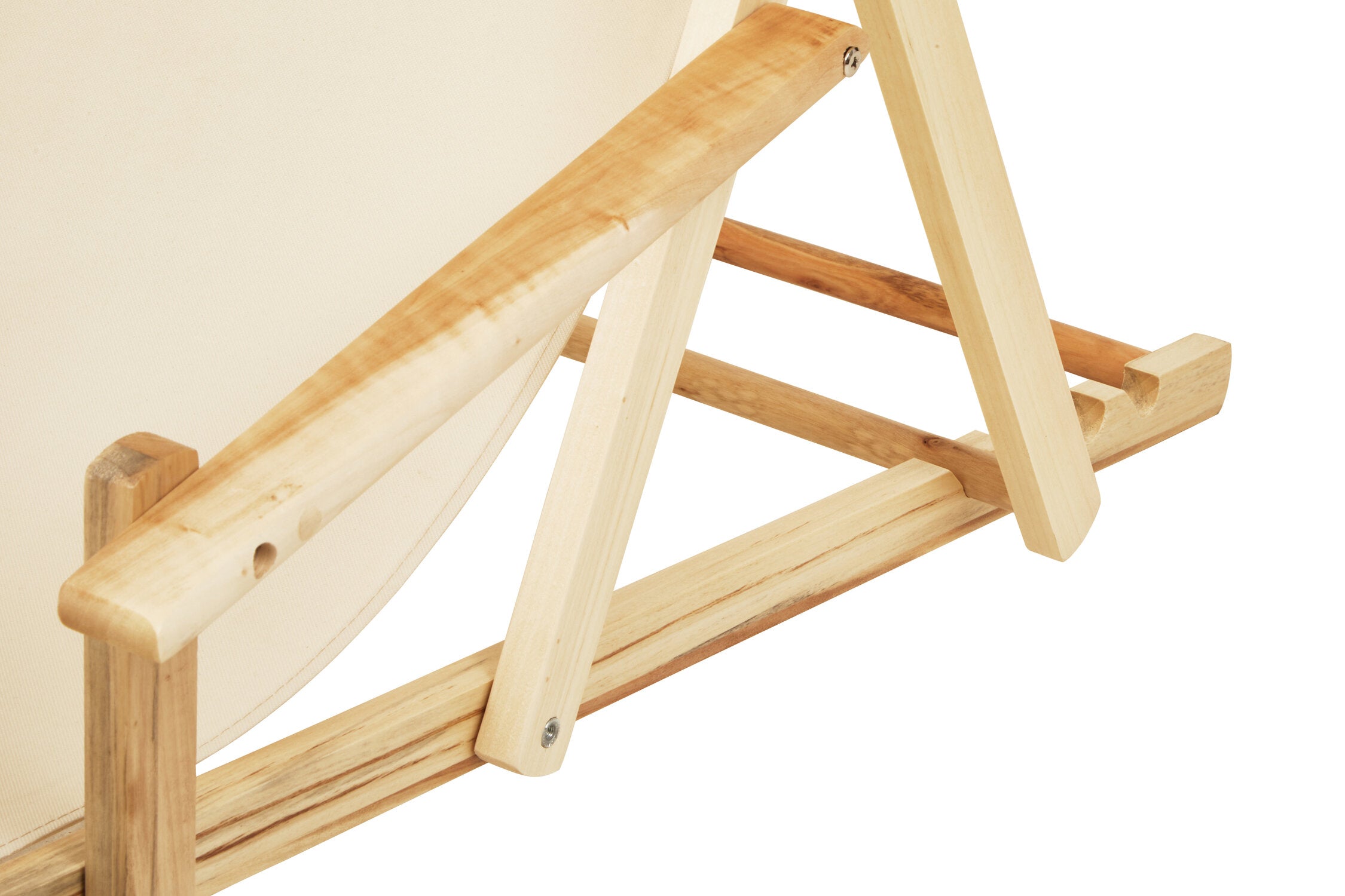 Hampton Cream Wooden Lounger - The Orchard Home and Gifts