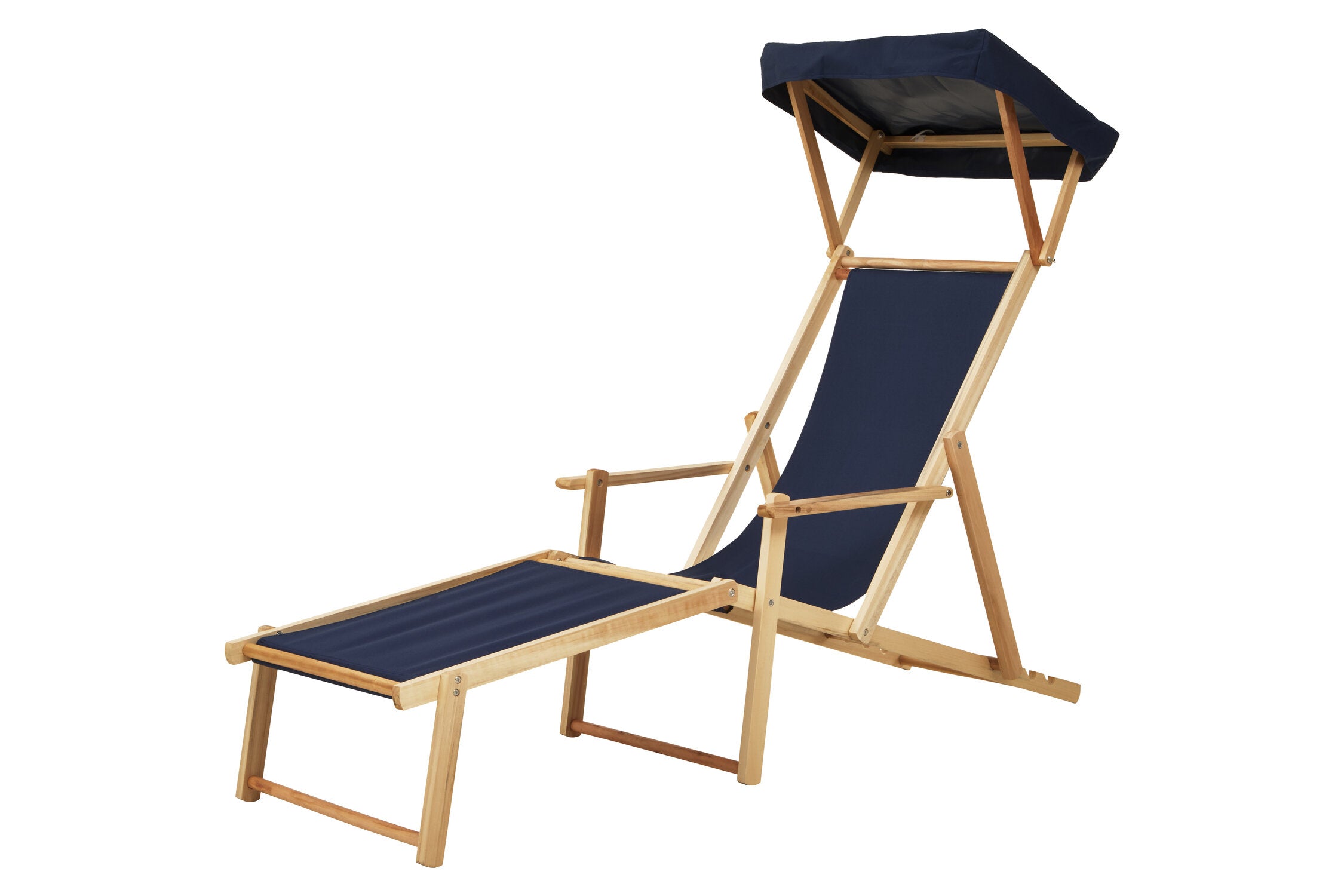 Hampton Blue Wooden Lounger - The Orchard Home and Gifts