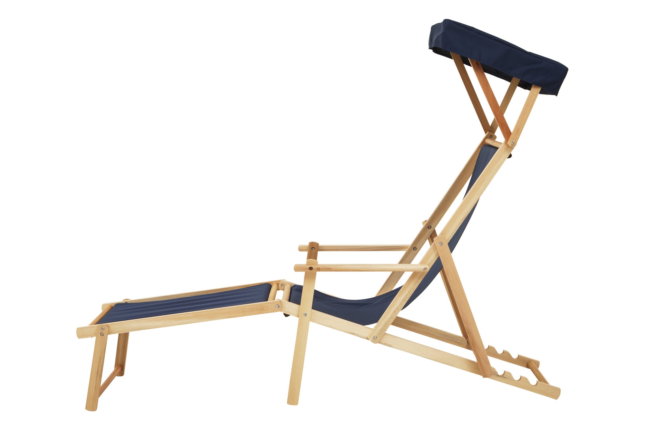 Hampton Blue Wooden Lounger - The Orchard Home and Gifts