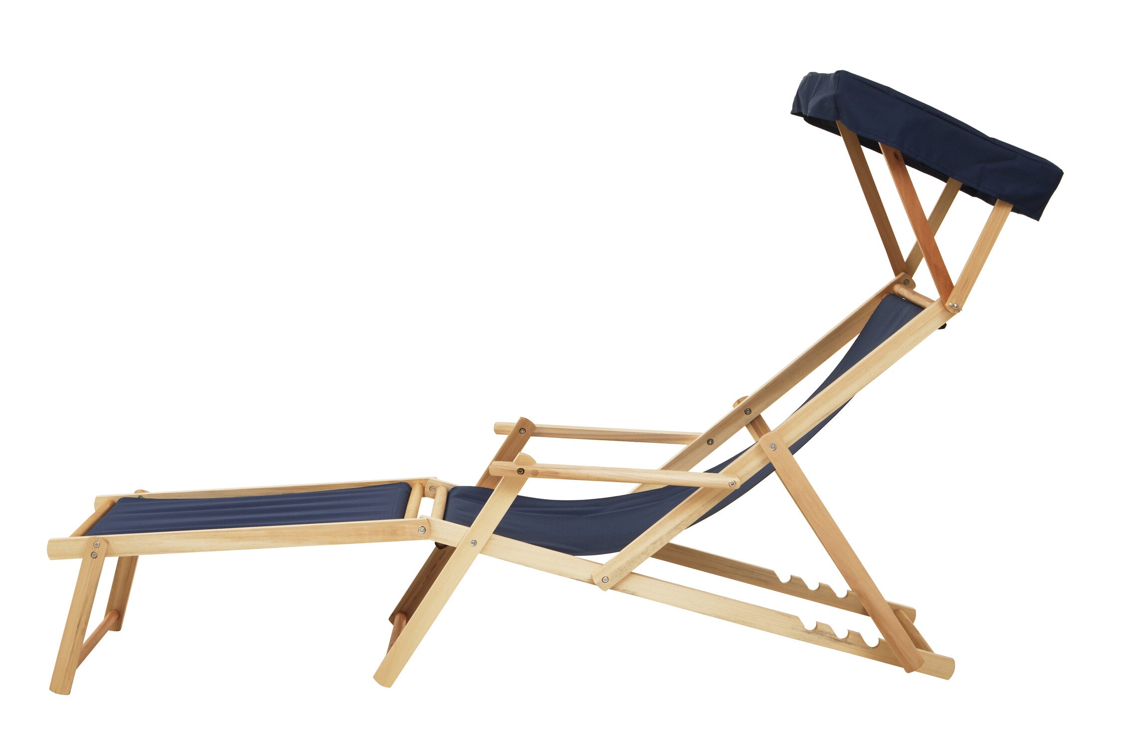 Hampton Blue Wooden Lounger - The Orchard Home and Gifts