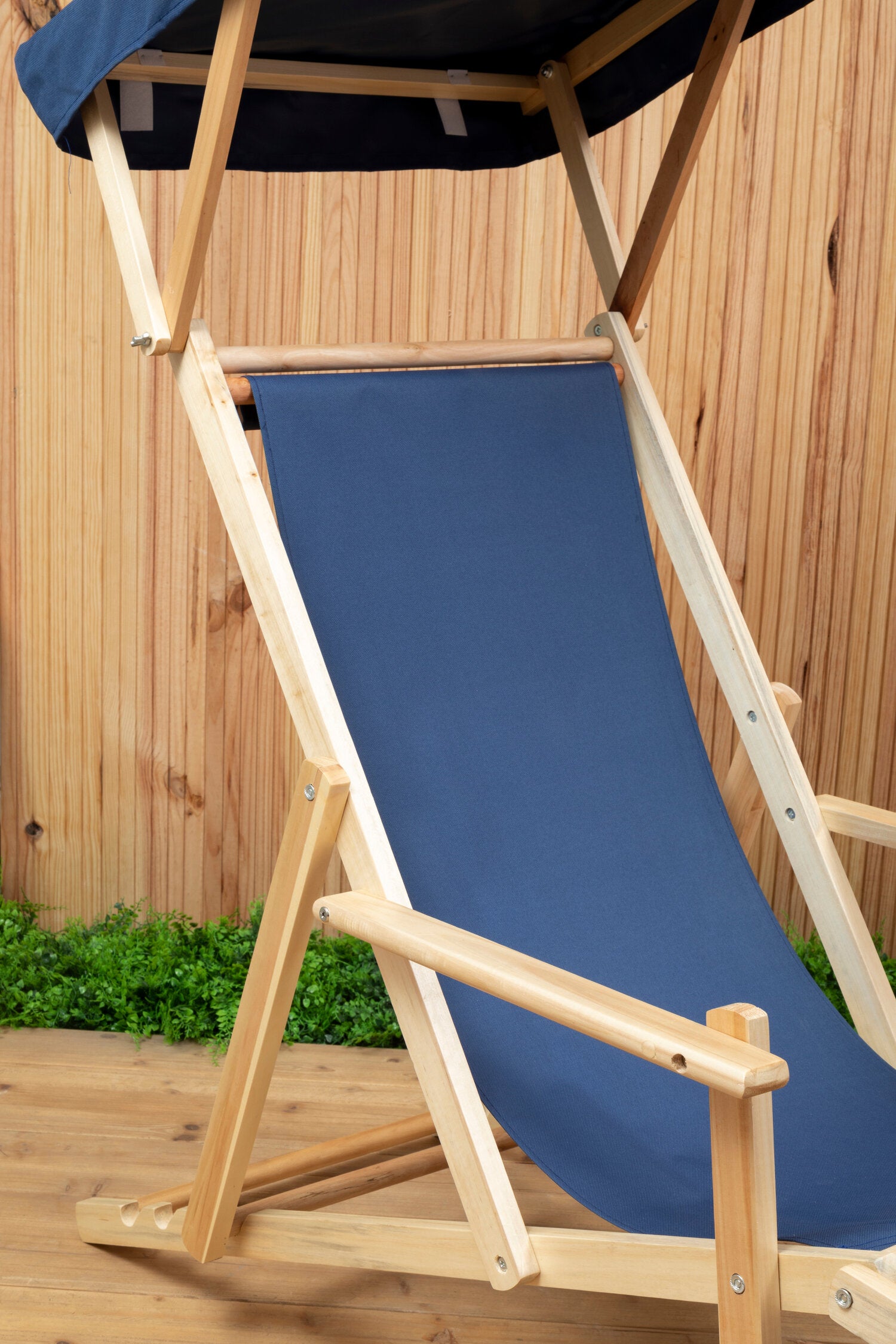 Hampton Blue Wooden Lounger - The Orchard Home and Gifts