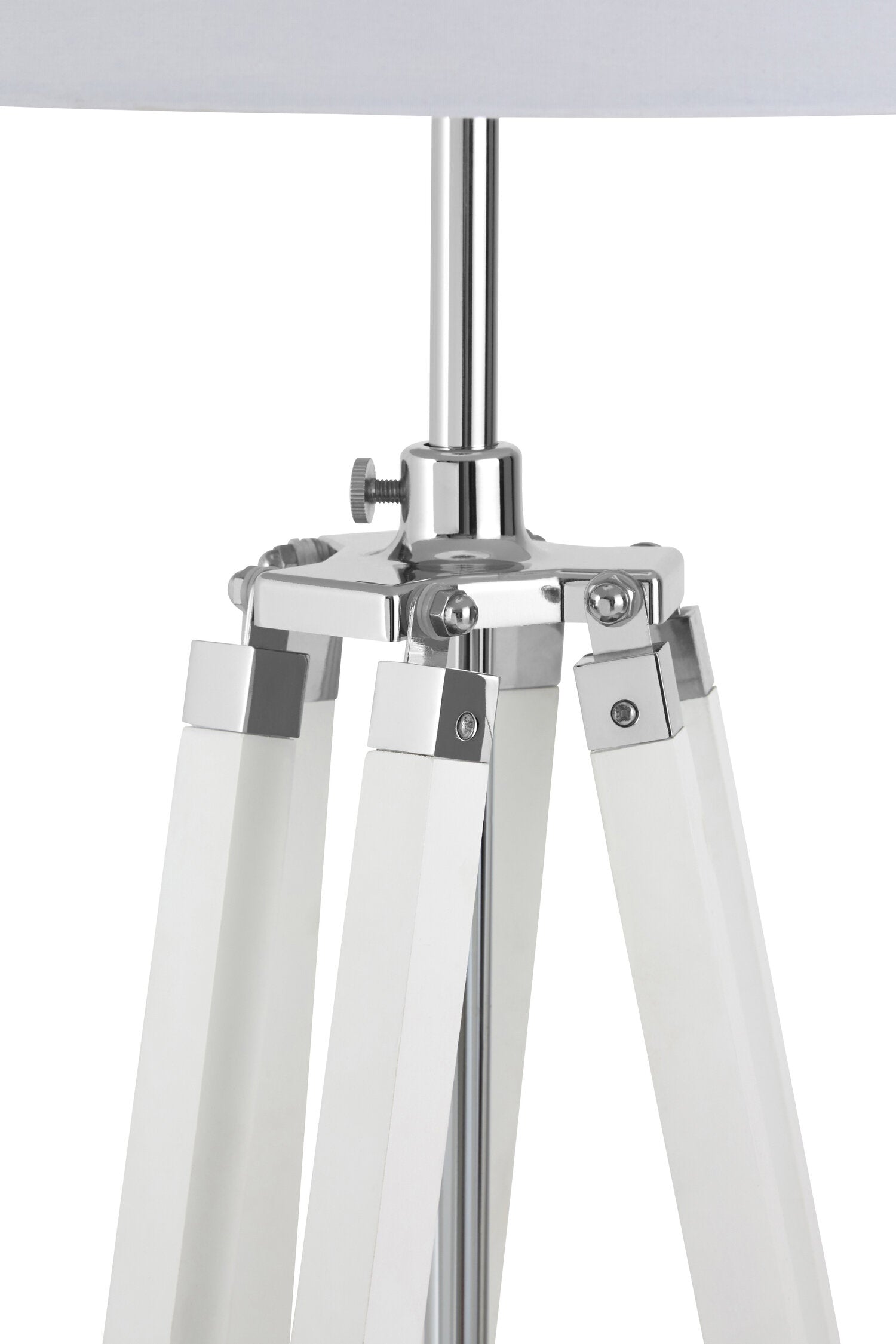 White Wooden Tripod Floor Lamp - The Orchard Home and Gifts