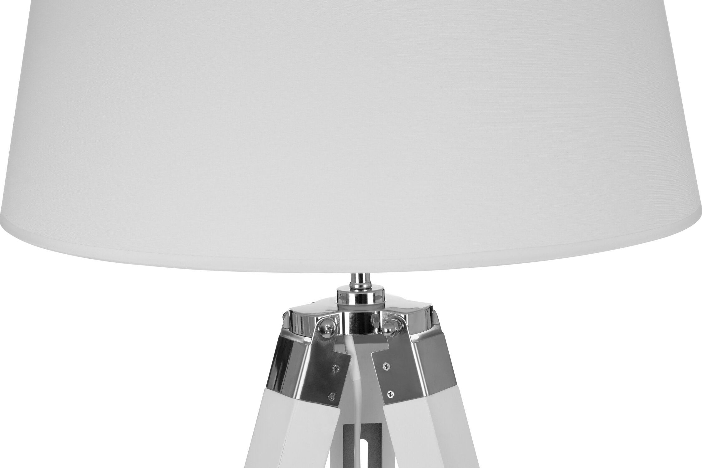 White Tripod Floor Lamp with Linen Shade - The Orchard Home and Gifts