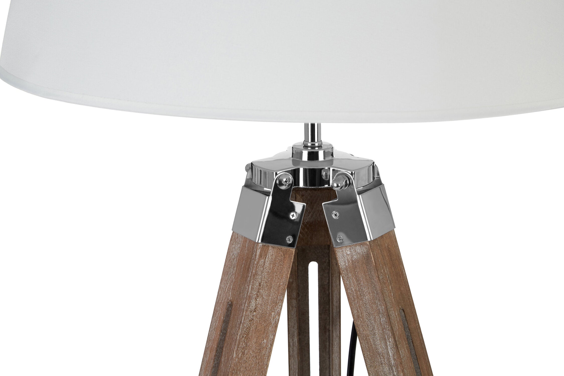 Brown Tripod Floor Lamp with Linen Shade - The Orchard Home and Gifts