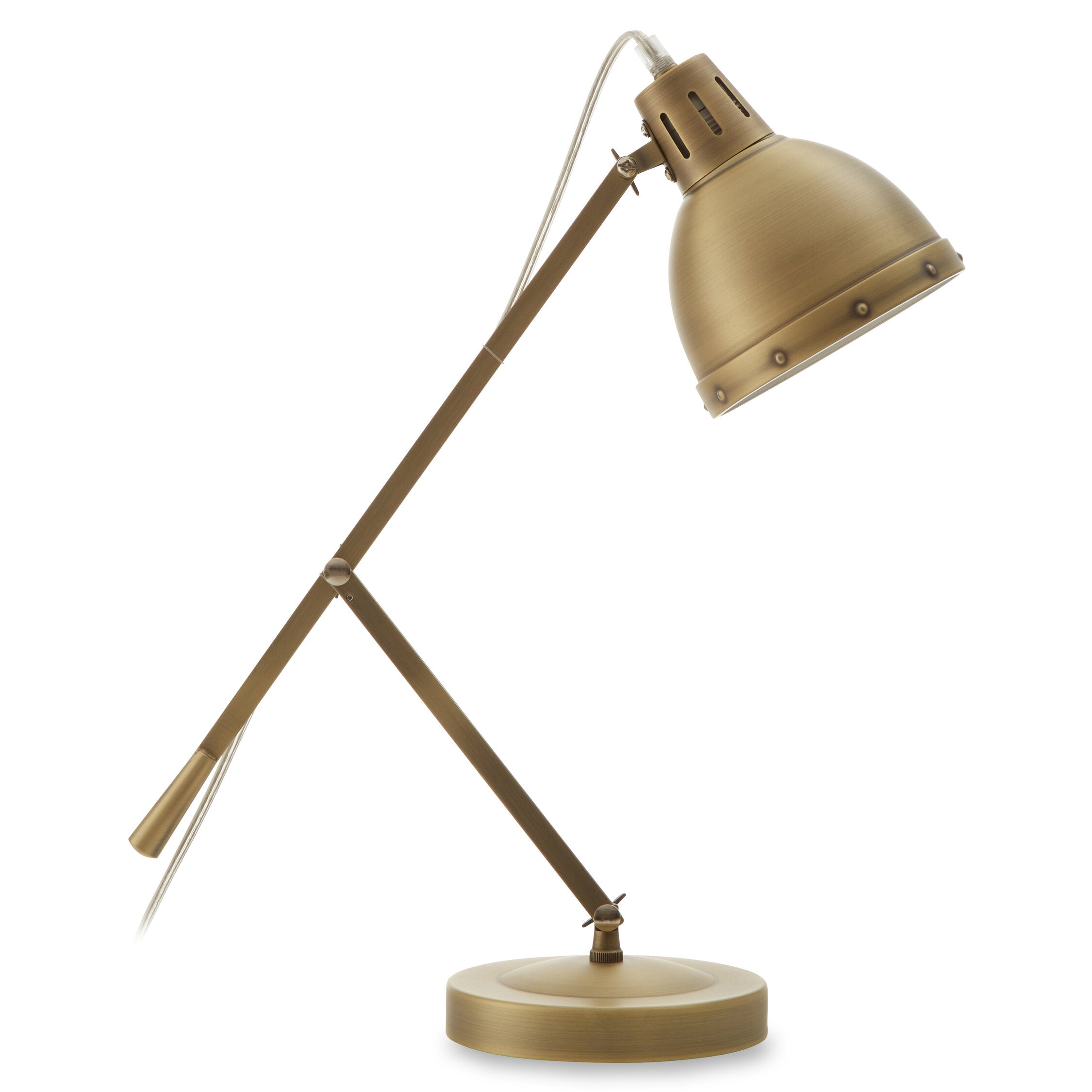 Antique Brass Adjustable Desk Lamp - The Orchard Home and Gifts