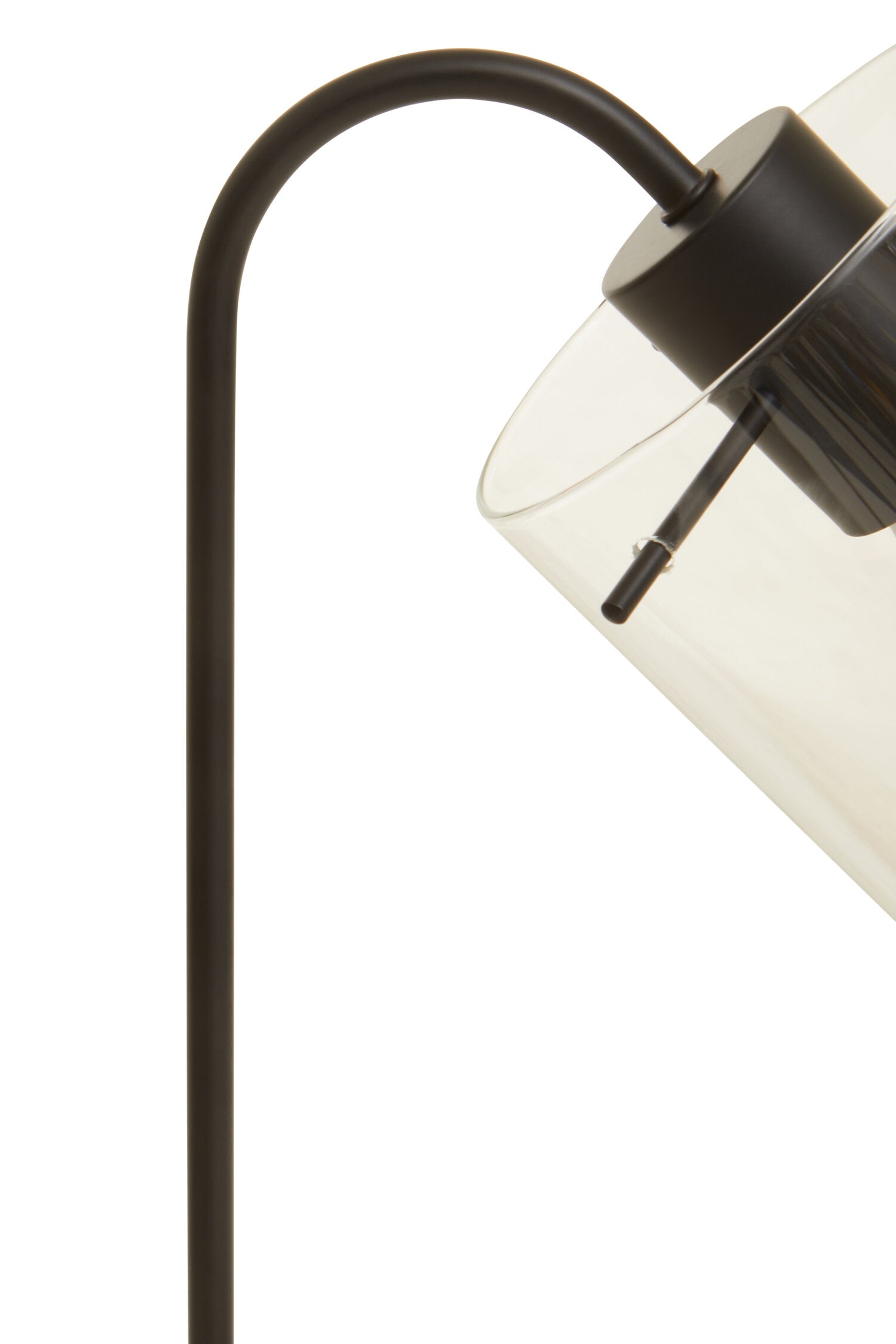 Matte Black Minimalist Table Lamp with Glass Shade - The Orchard Home and Gifts