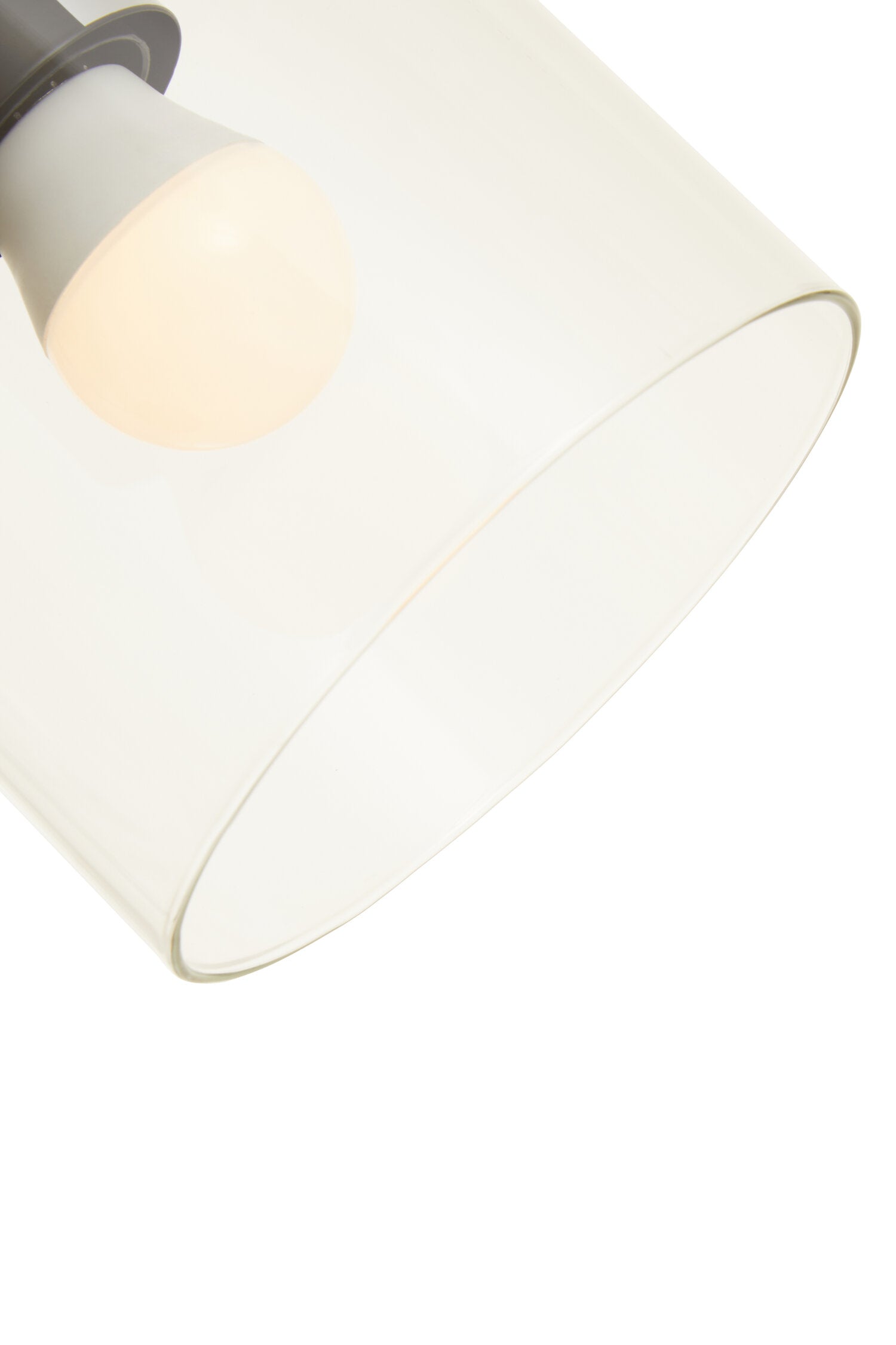 Matte Black Minimalist Table Lamp with Glass Shade - The Orchard Home and Gifts