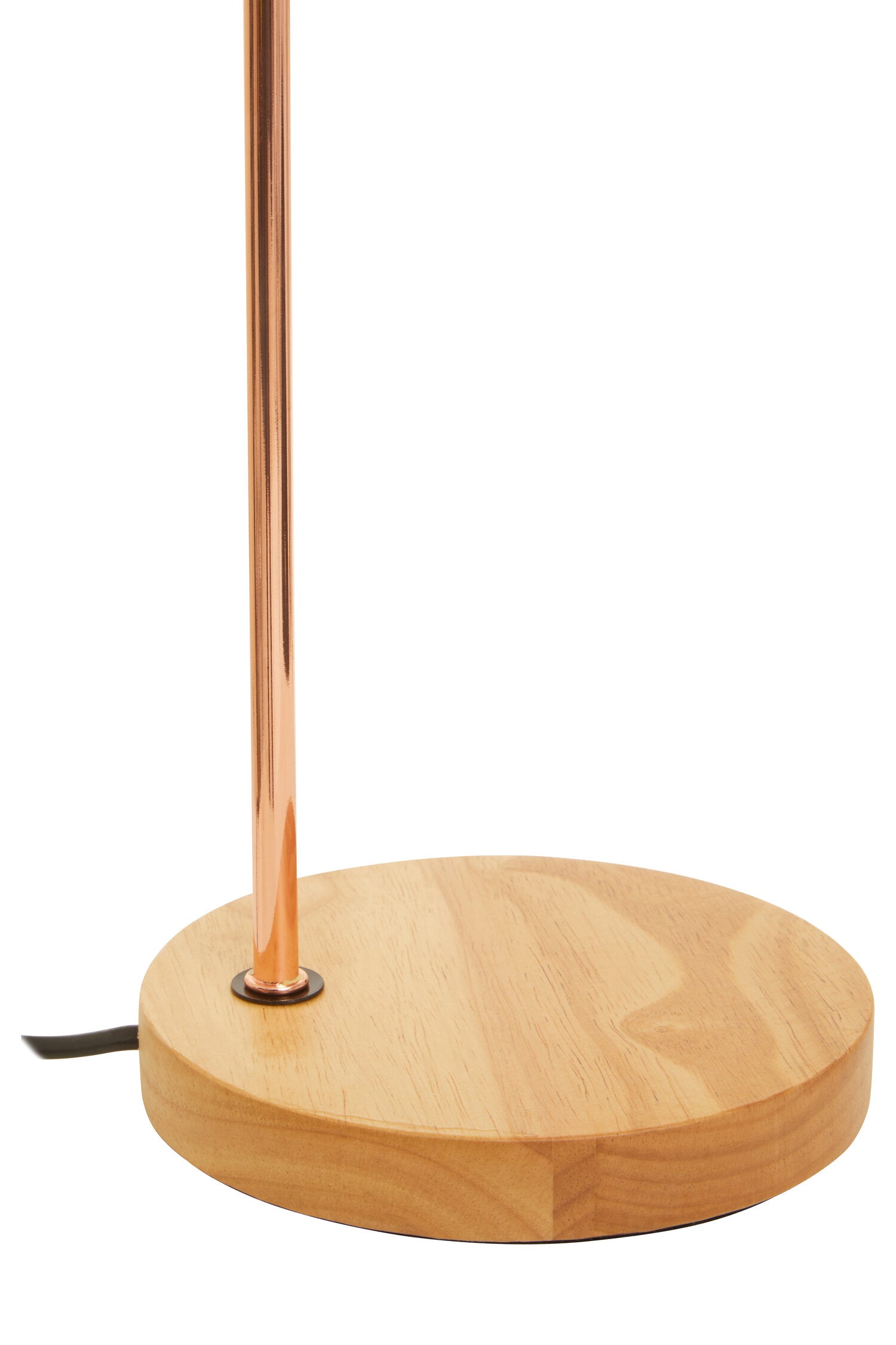 Shiny Copper Minimalist Table Lamp with Glass Shade - The Orchard Home and Gifts