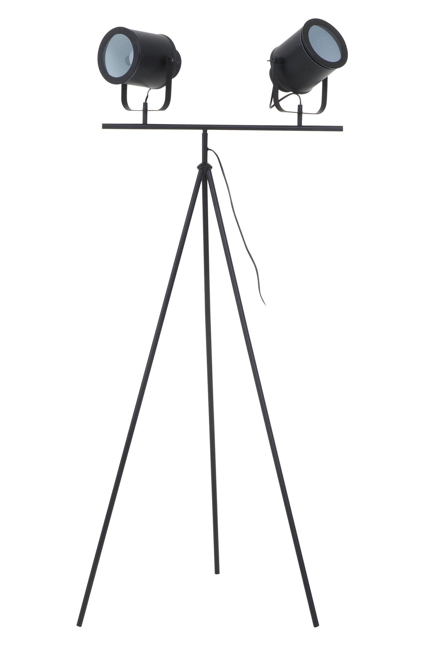 Black Double Spotlight Tripod Floor Lamp - The Orchard Home and Gifts