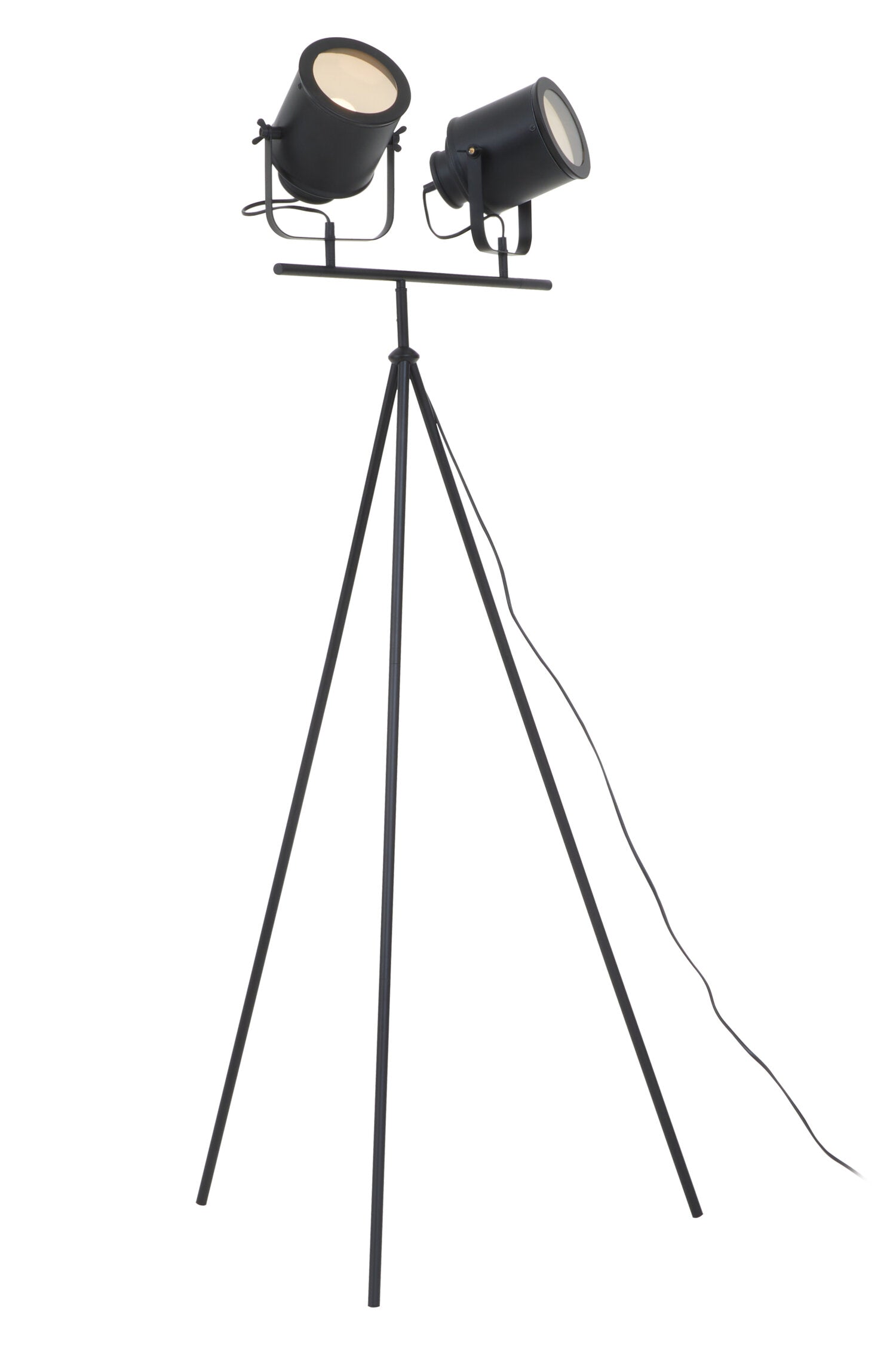 Black Double Spotlight Tripod Floor Lamp - The Orchard Home and Gifts