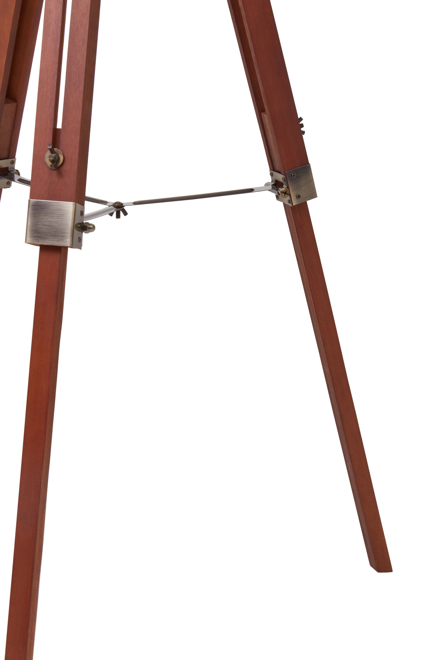 Chesnut Brown Tripod Floor Lamp with Linen Shade - The Orchard Home and Gifts