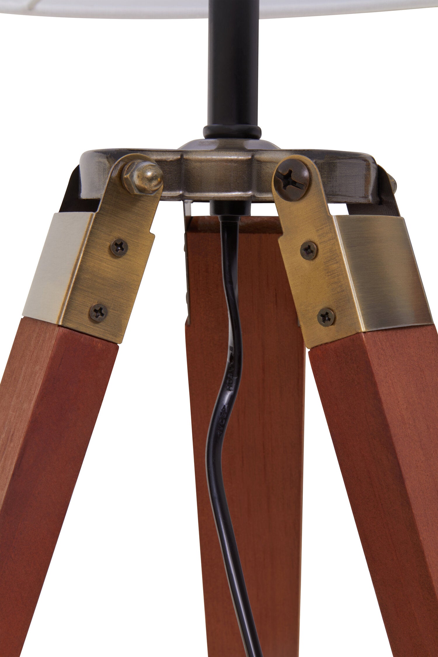 Chesnut Brown Tripod Table Lamp with Linen Shade - The Orchard Home and Gifts