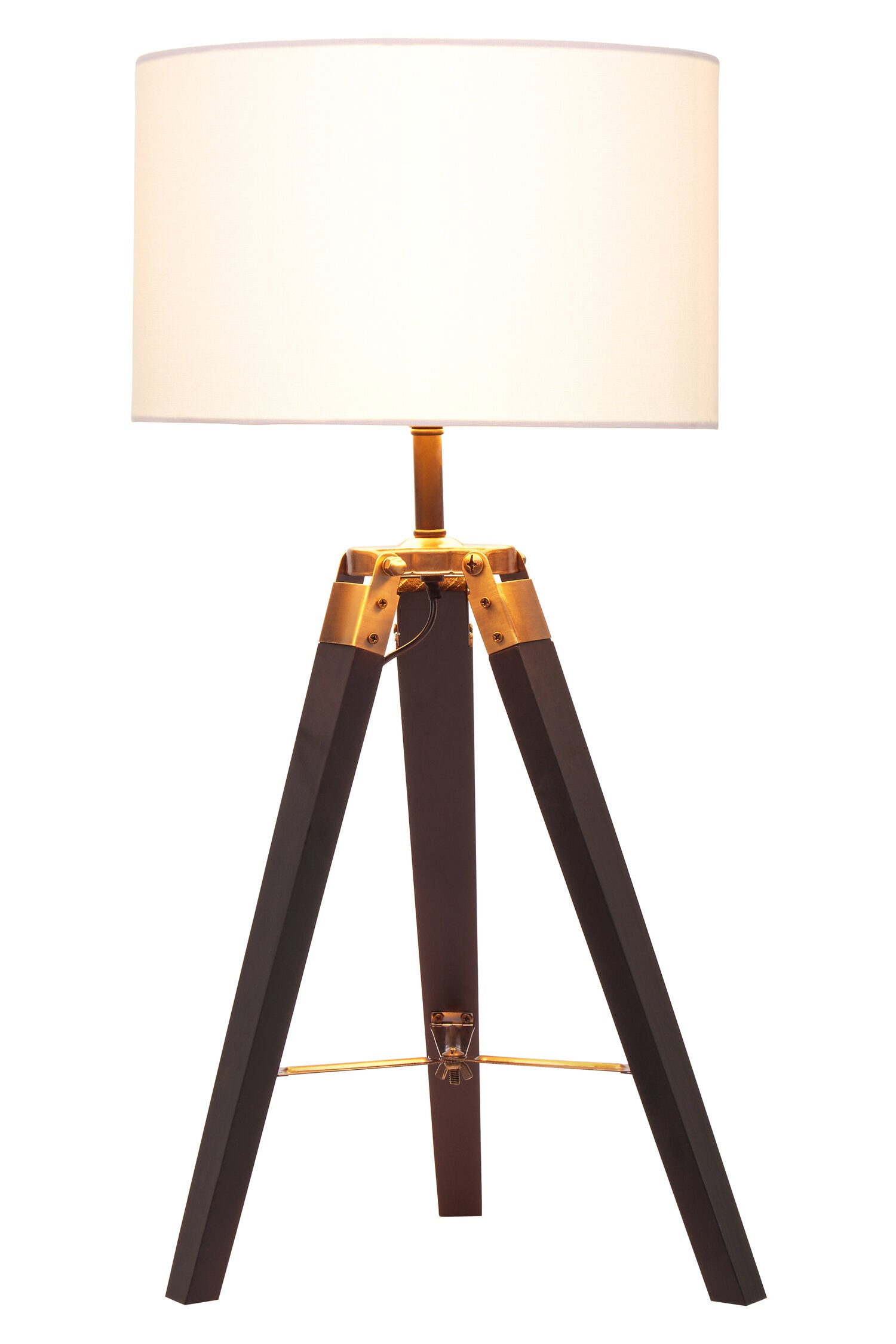 Black Tripod Table Lamp with Linen Shade - The Orchard Home and Gifts