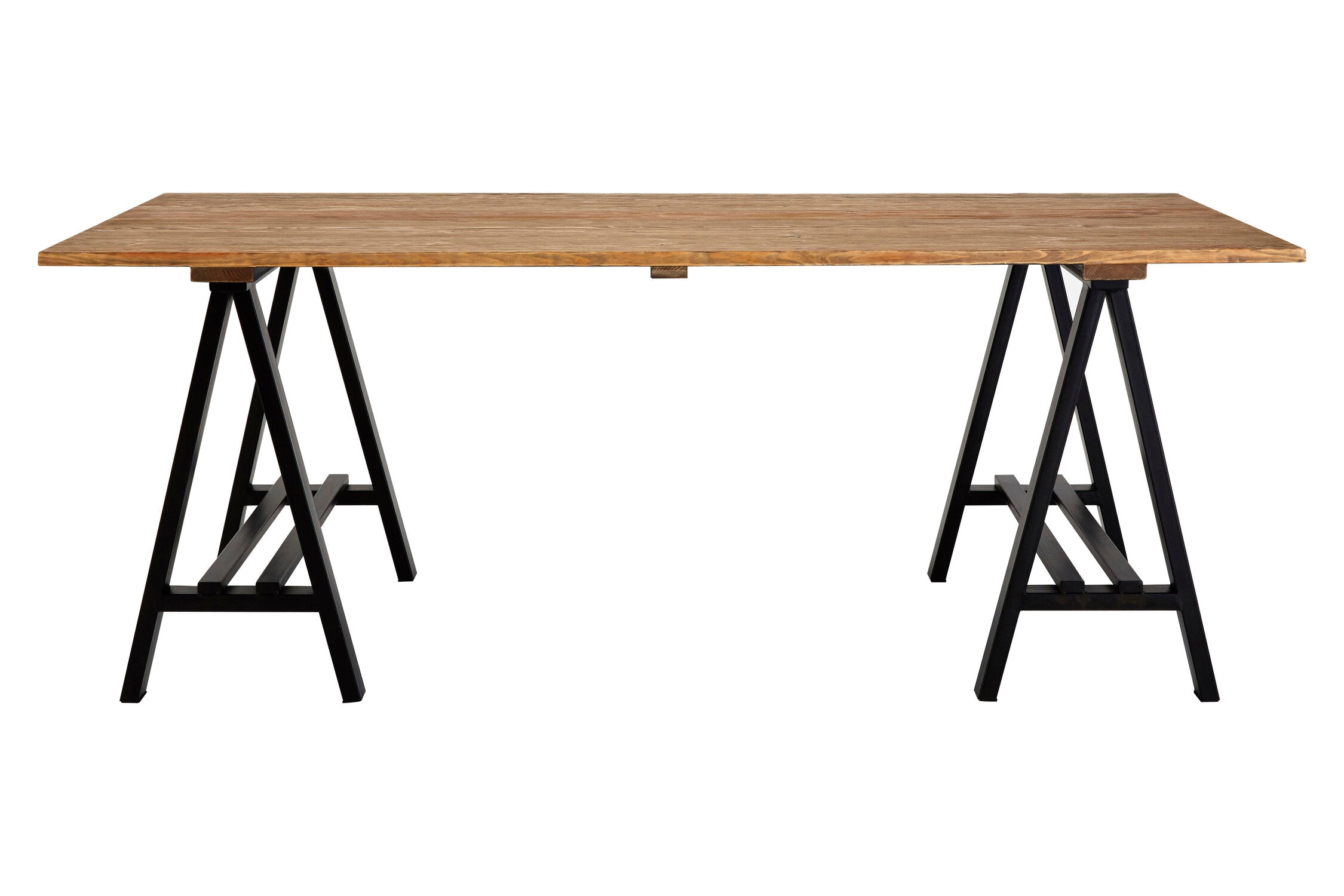 Belsize A Frame Pine and Iron Six Seater Dining Table - The Orchard Home and Gifts