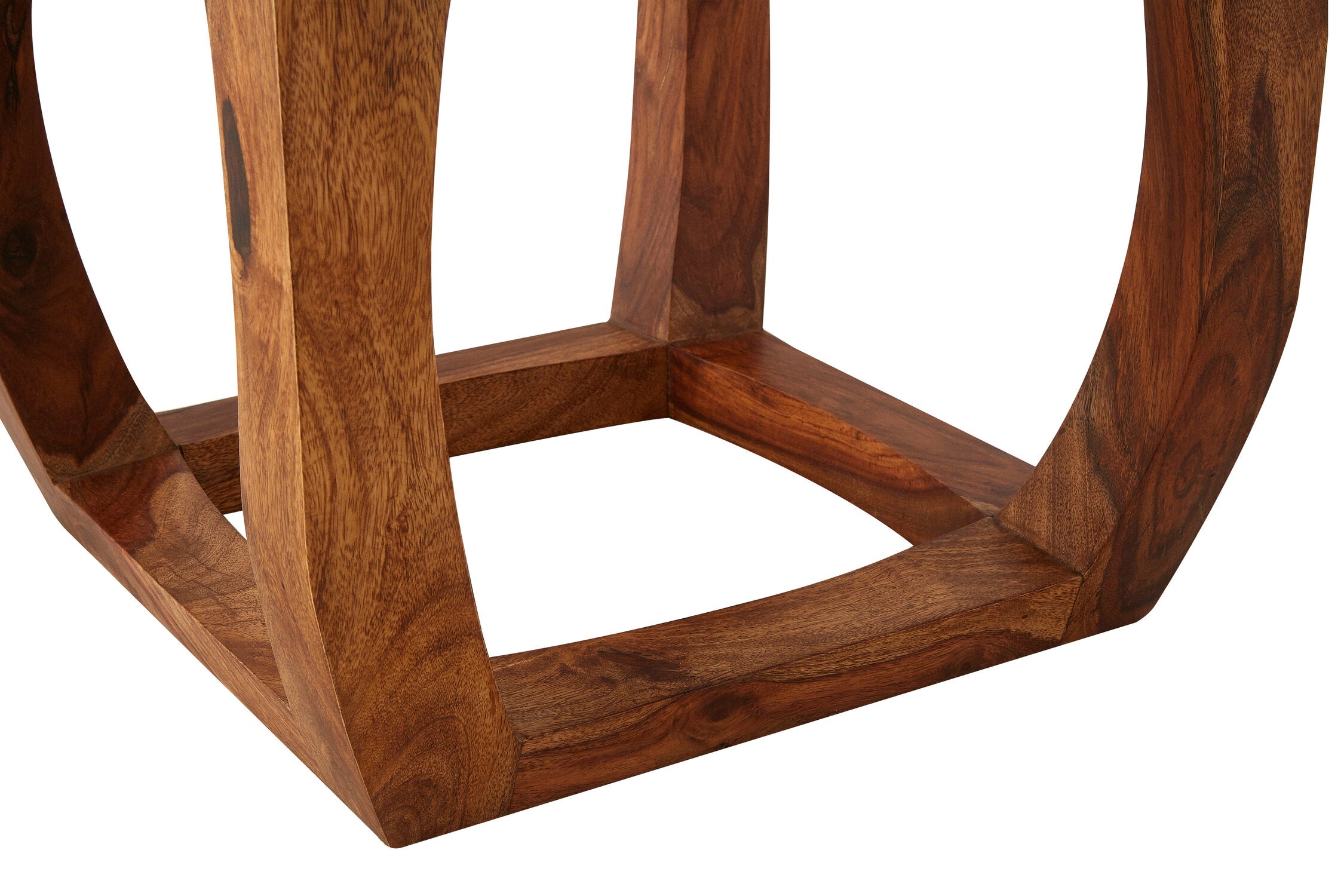 Carnaby Sheesham Wood and Jute Low Stool - The Orchard Home and Gifts