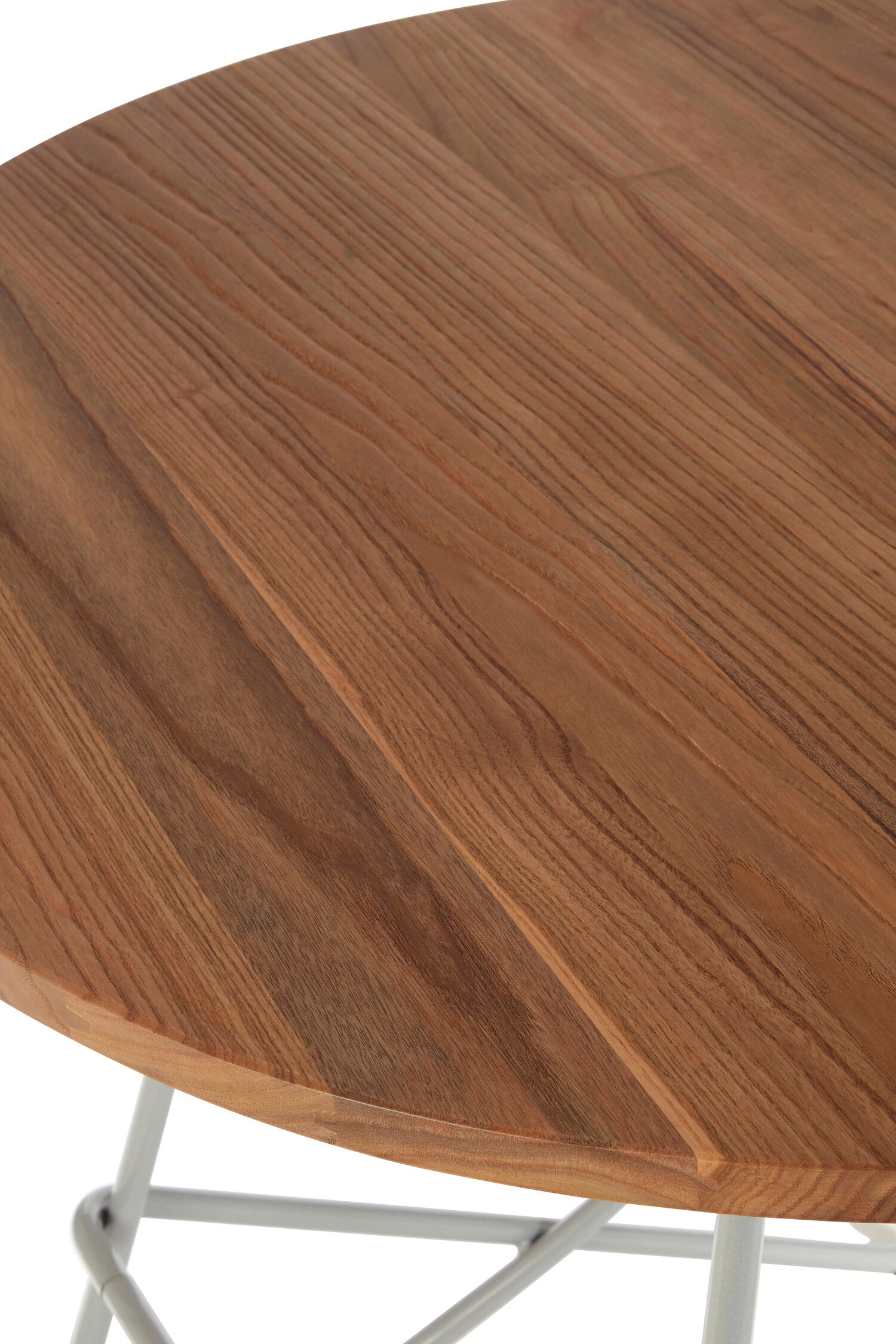 Grey Metal and Elm Wood Small Round Dining Table - The Orchard Home and Gifts