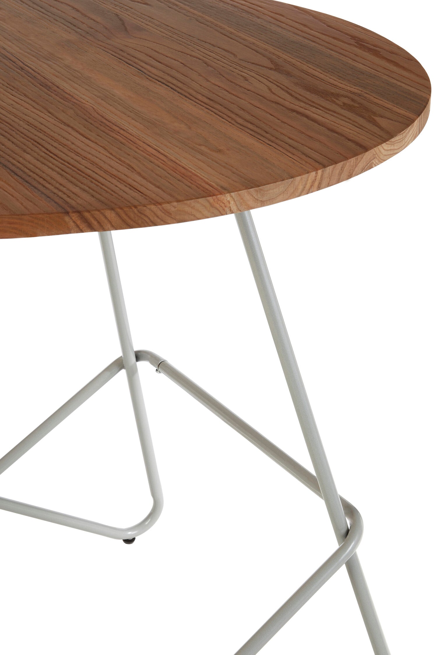 Grey Metal and Elm Wood Small Round Dining Table - The Orchard Home and Gifts
