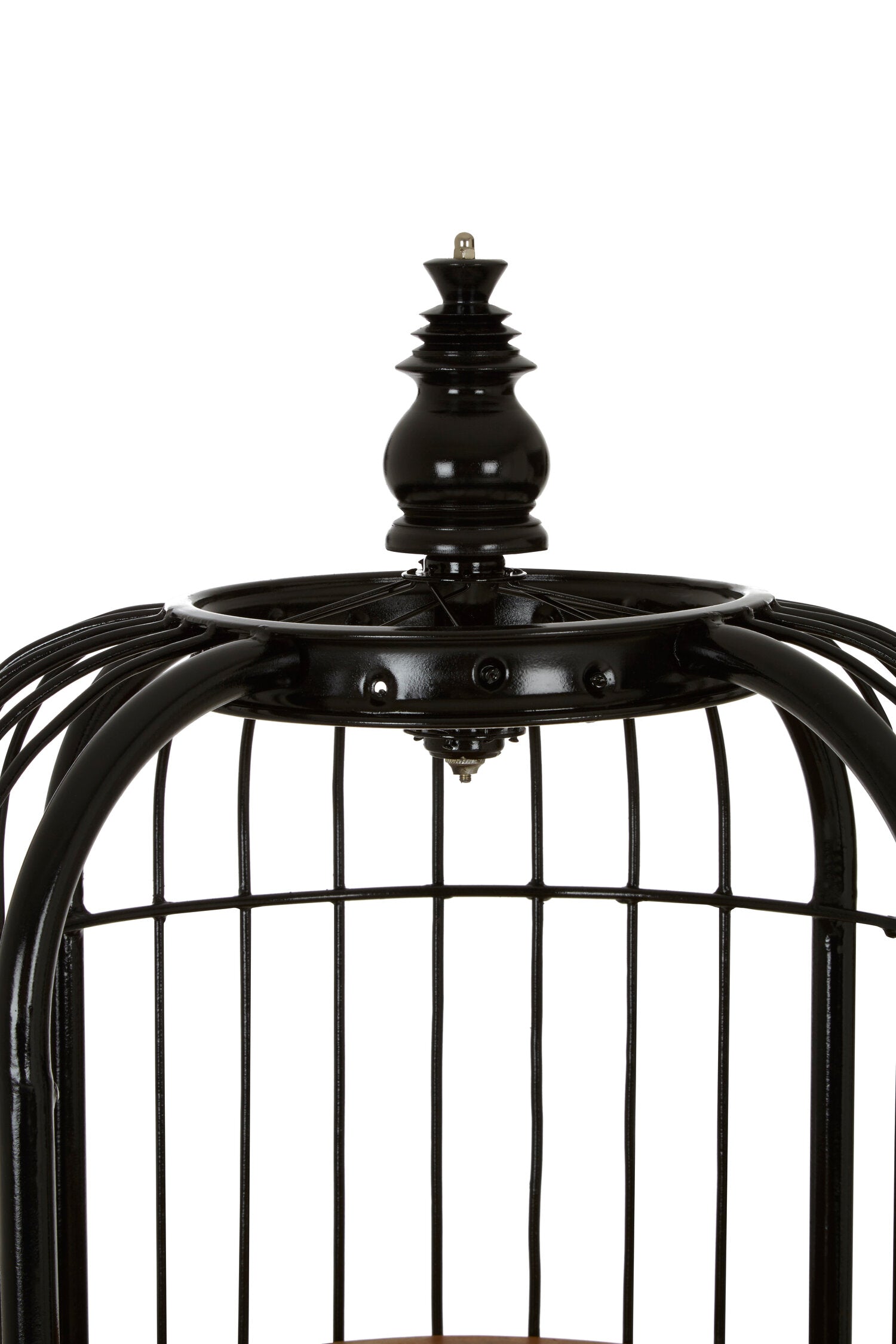 Tall Black Metal Birdcage Three Tier Shelf Display Unit - The Orchard Home and Gifts